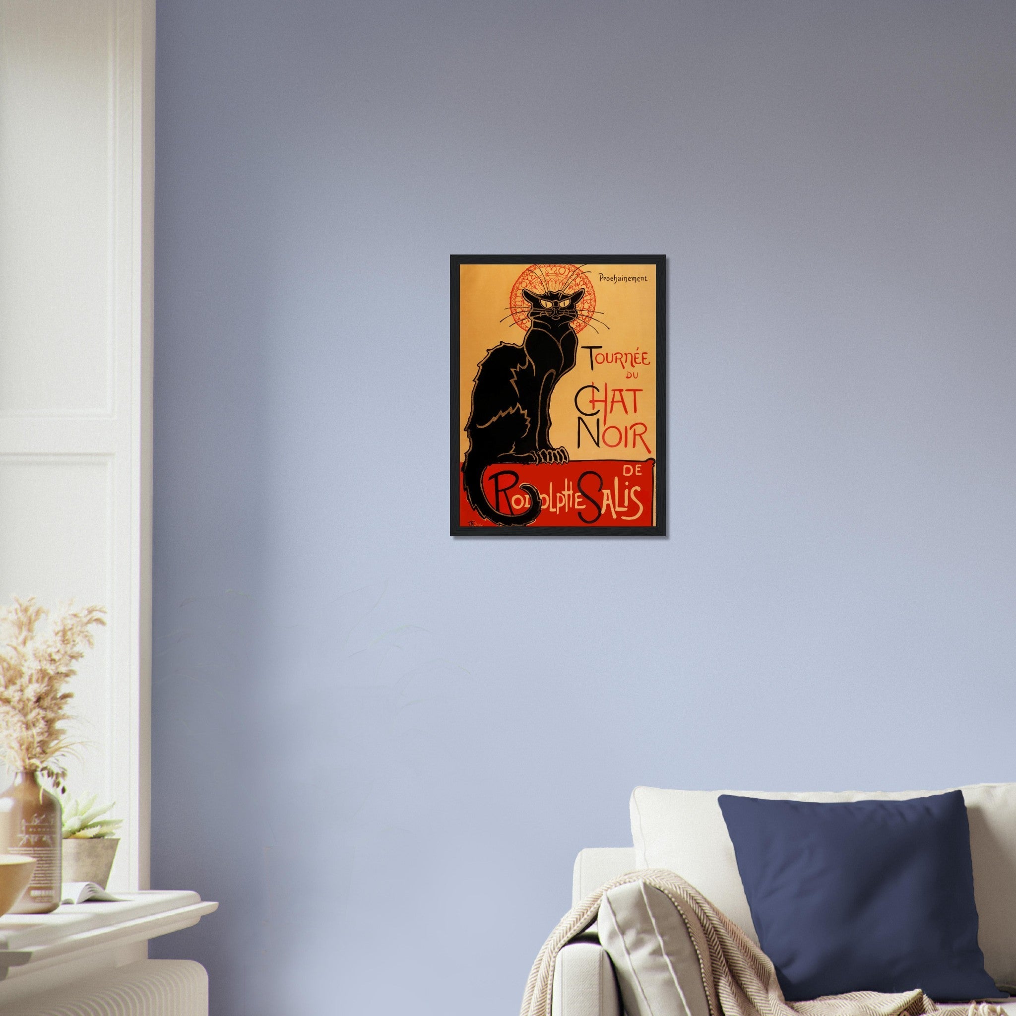 Le Chat Noir Framed Print - Tournee Du Chat Noir - Le Chat Noir Cat Framed - Rodolp[He Salis 1896 UK, EU USA Domestic Shipping - WallArtPrints4U