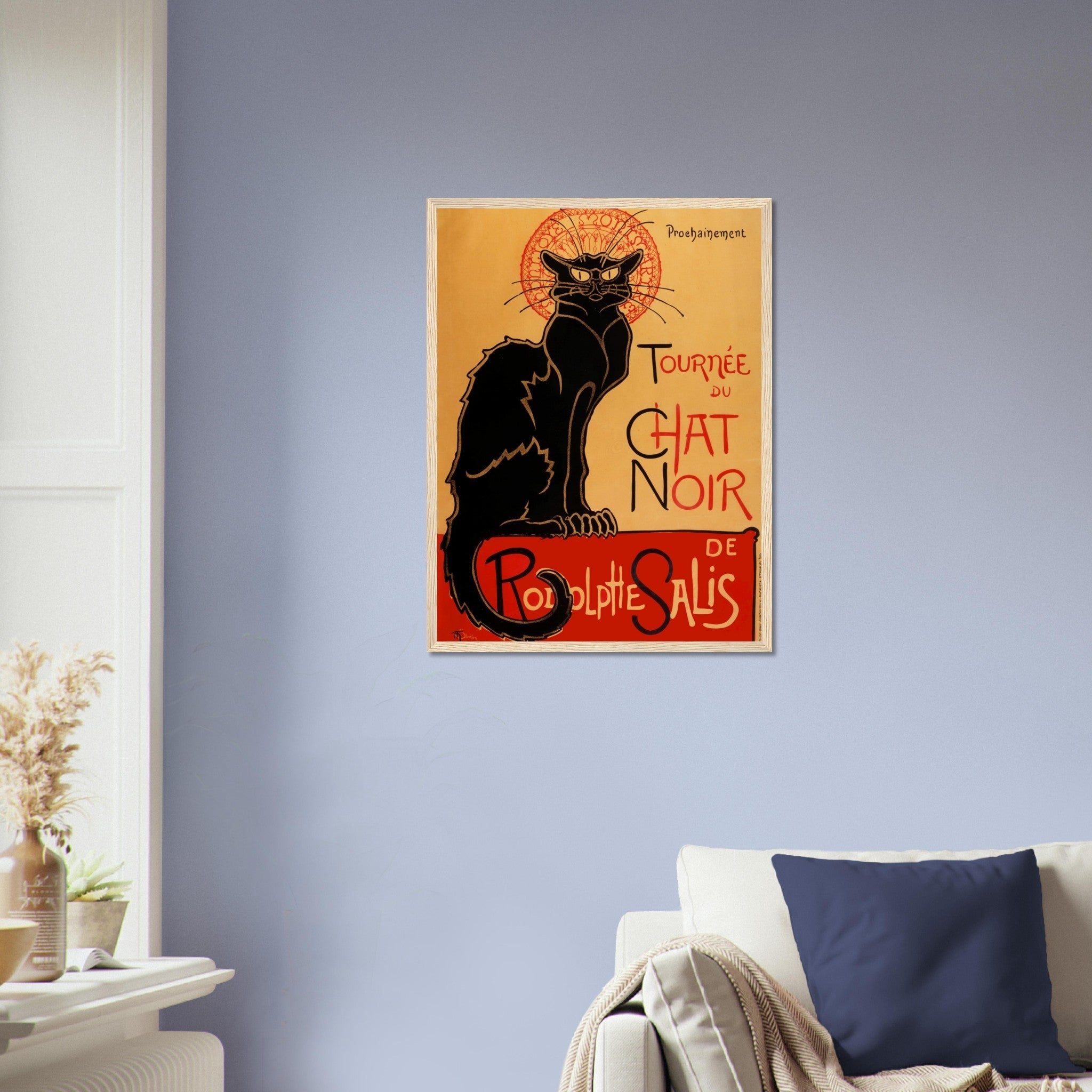 Le Chat Noir Framed Print - Tournee Du Chat Noir - Le Chat Noir Cat Framed - Rodolp[He Salis 1896 UK, EU USA Domestic Shipping - WallArtPrints4U