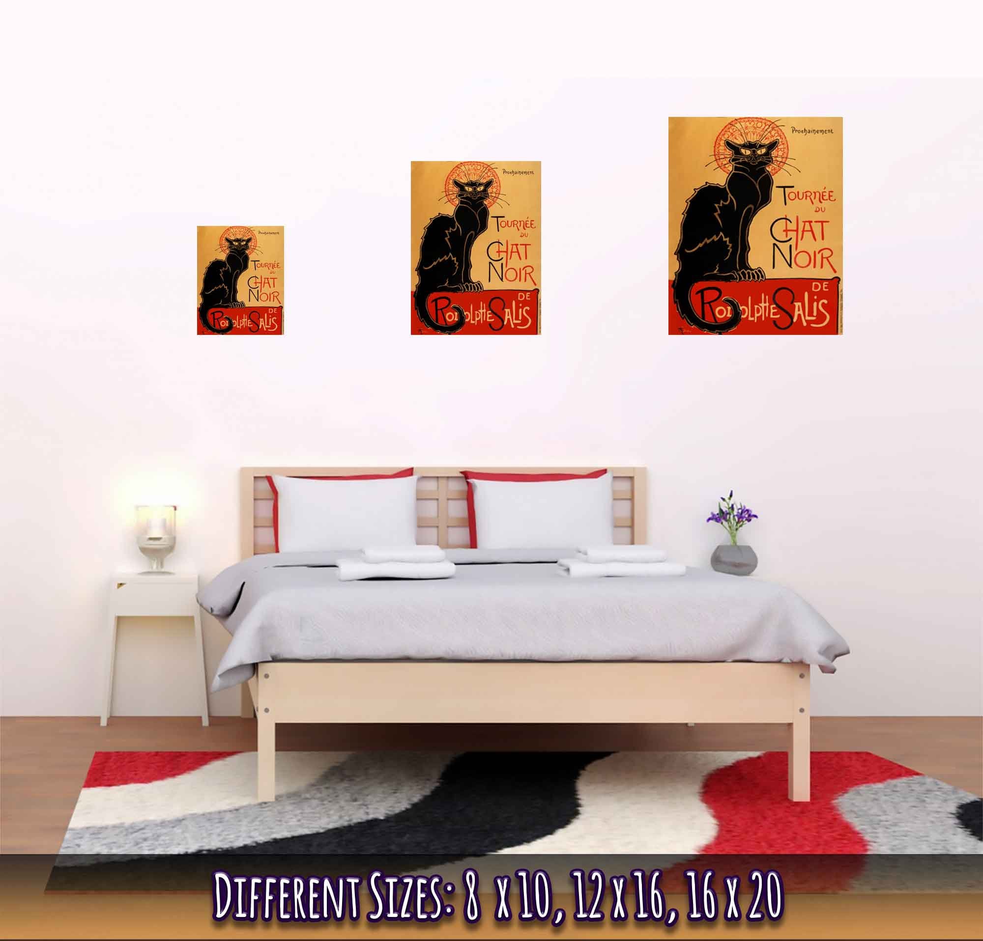 Le Chat Noir Print - Tournee Du Chat Noir - Le Chat Noir Cat Poster - Rodolp[He Salis 1896 - WallArtPrints4U