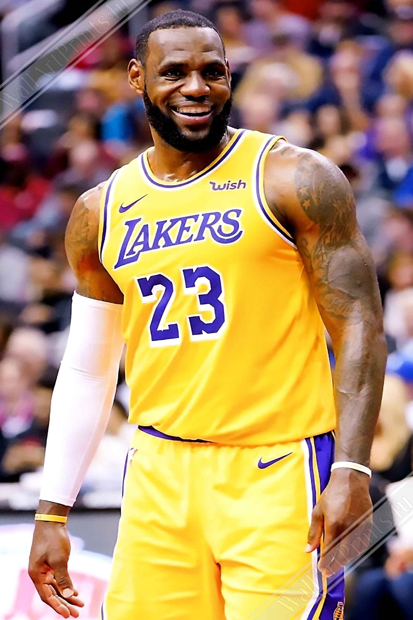 Lebron James Poster, Photo Portrait, La Lakers Lebron James Print - WallArtPrints4U