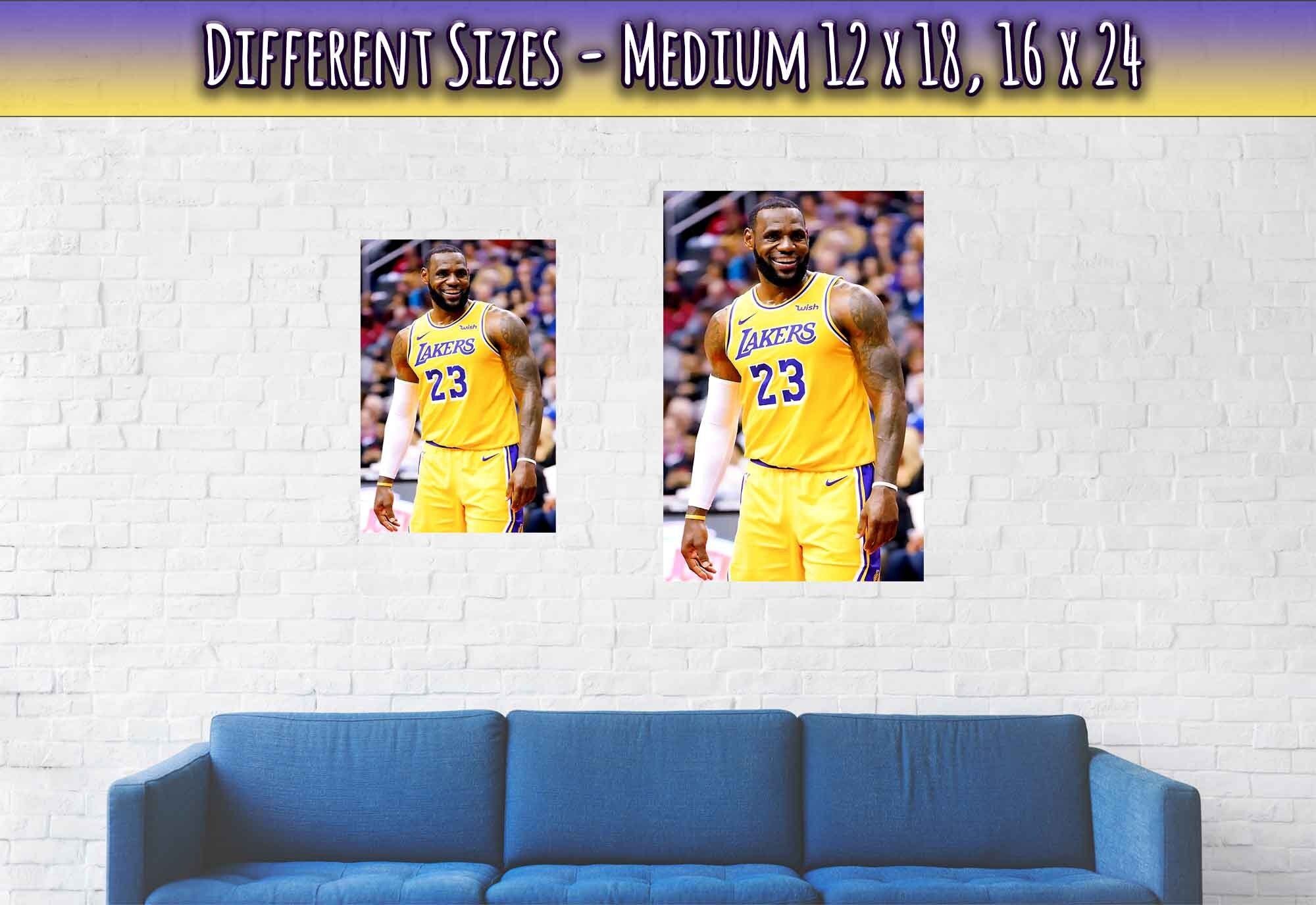 Lebron James Poster, Photo Portrait, La Lakers Lebron James Print - WallArtPrints4U