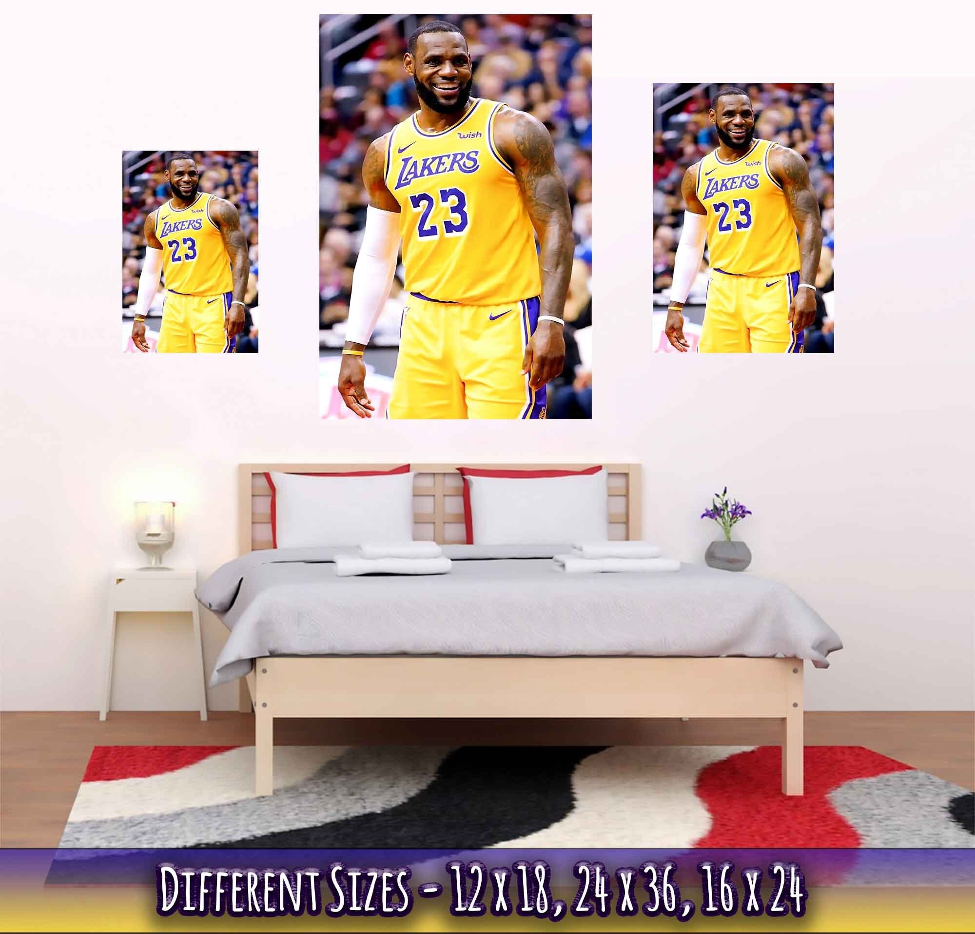 Lebron James Poster, Photo Portrait, La Lakers Lebron James Print - WallArtPrints4U