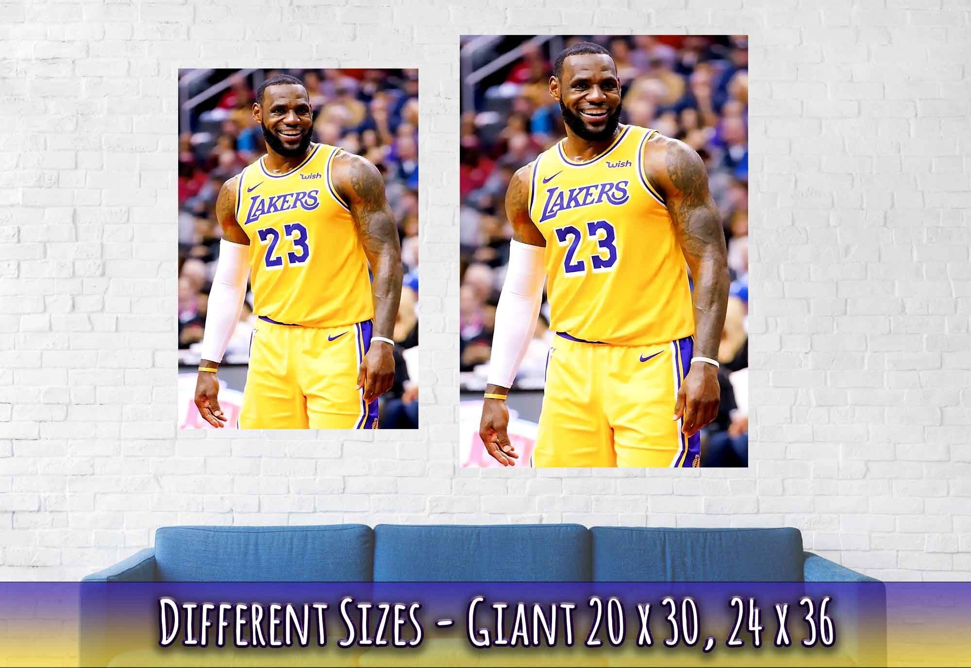 Lebron James Poster, Photo Portrait, La Lakers Lebron James Print - WallArtPrints4U