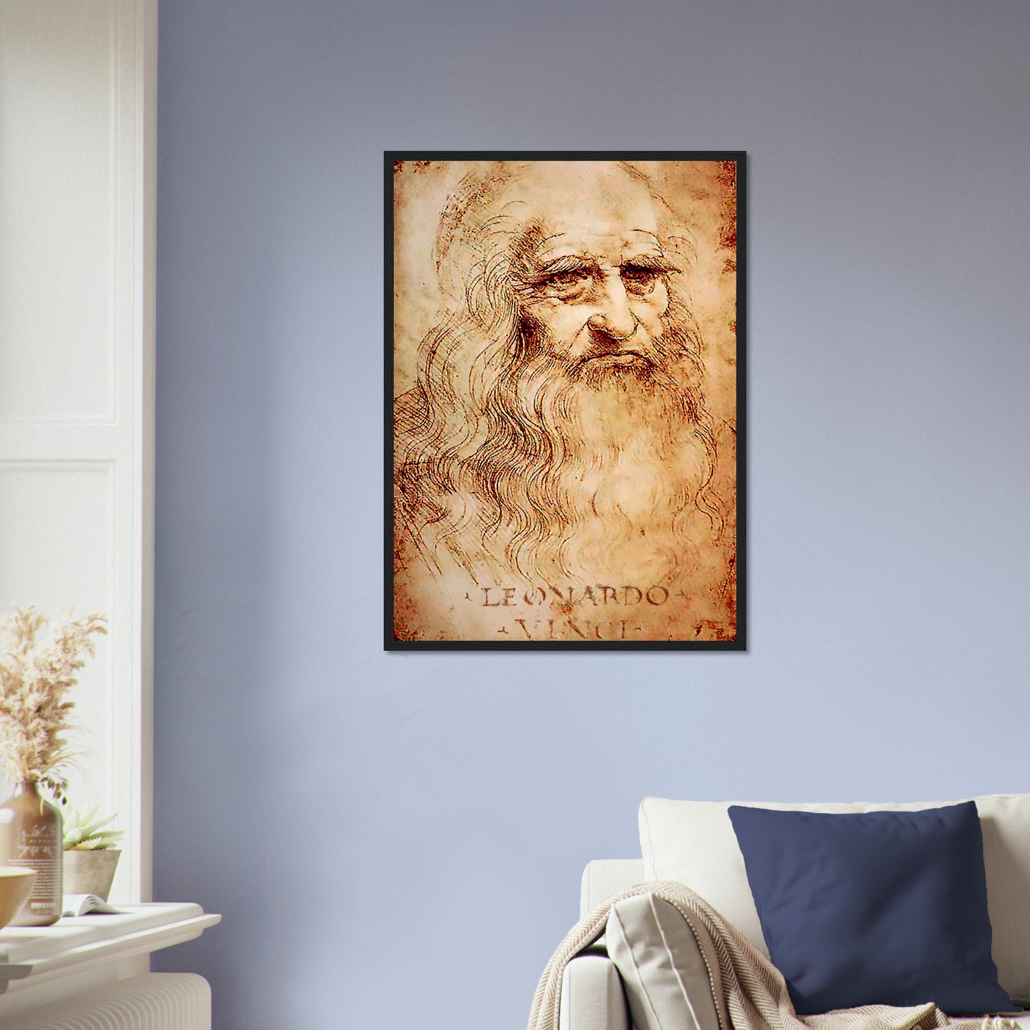 Leonardo Da Vinci Framed, Self Portrait - Iconic Leonardo Da Vinci Framed Print - Historical Genius - WallArtPrints4U