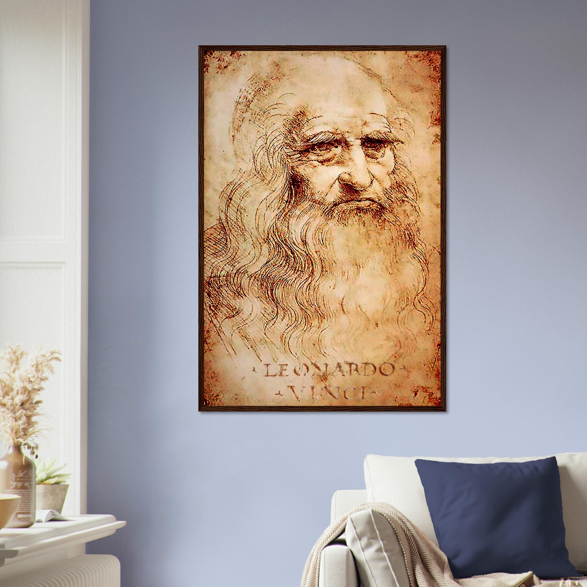 Leonardo Da Vinci Framed, Self Portrait - Iconic Leonardo Da Vinci Framed Print - Historical Genius - WallArtPrints4U