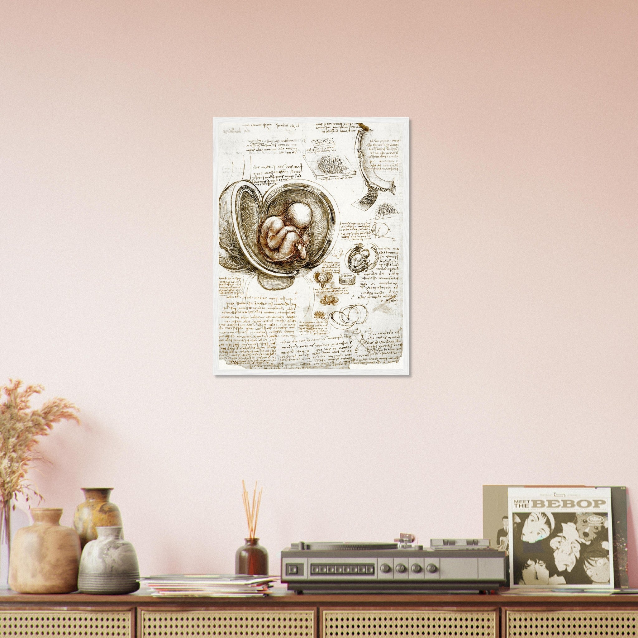 Leonardo Da Vinci Framed, Studies Of Foetus In The Womb Framed Print - WallArtPrints4U