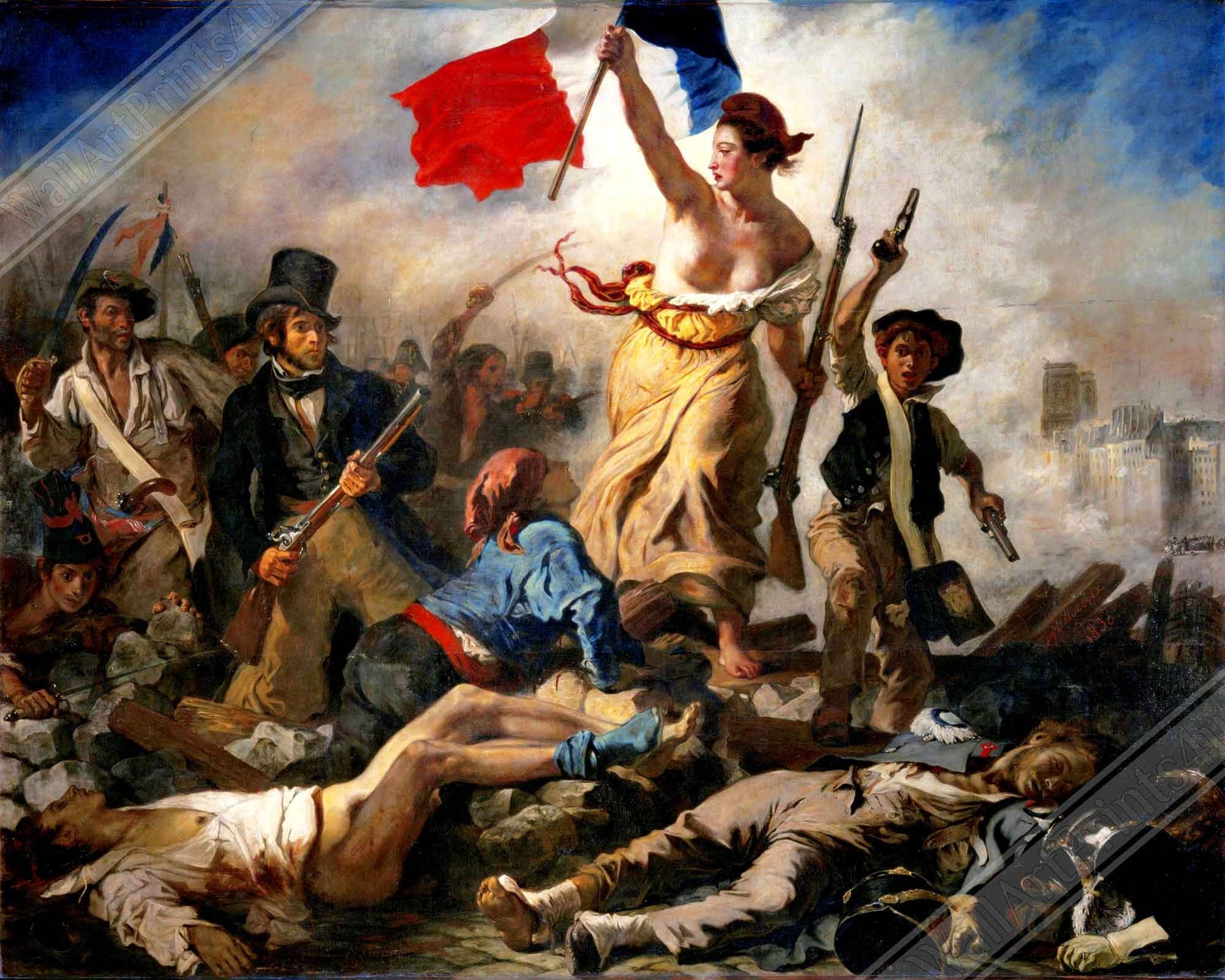 Liberty Leading The People Poster, Eugène Delacroix - Liberty Leading The People Print - WallArtPrints4U