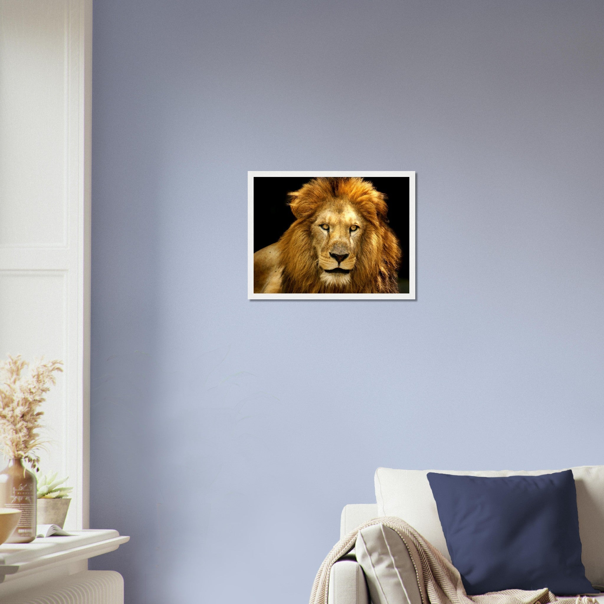 Lion Framed, Epic Lion Wall Art, Giant Lion Framed, Various Sizes, Big Lion Framed Art - WallArtPrints4U