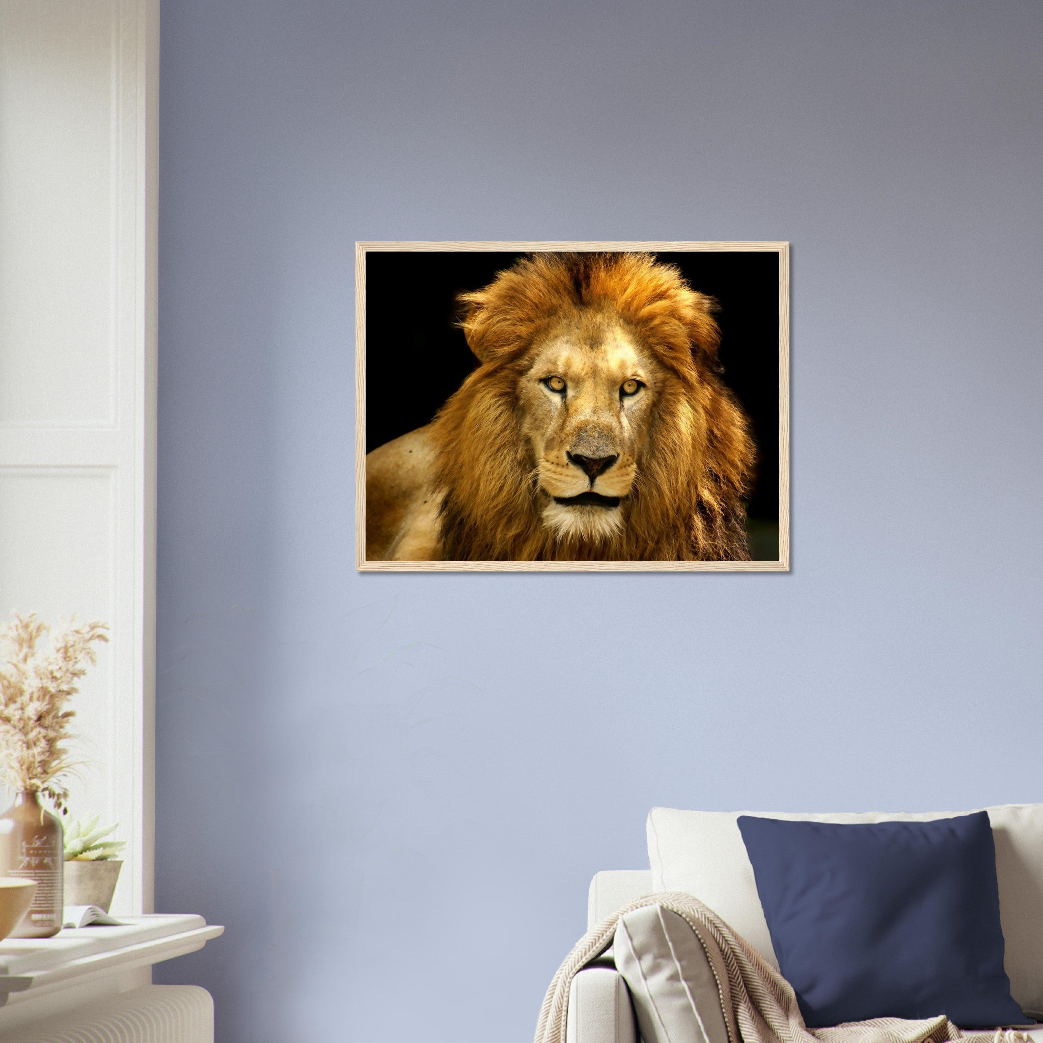 Lion Framed, Epic Lion Wall Art, Giant Lion Framed, Various Sizes, Big Lion Framed Art - WallArtPrints4U