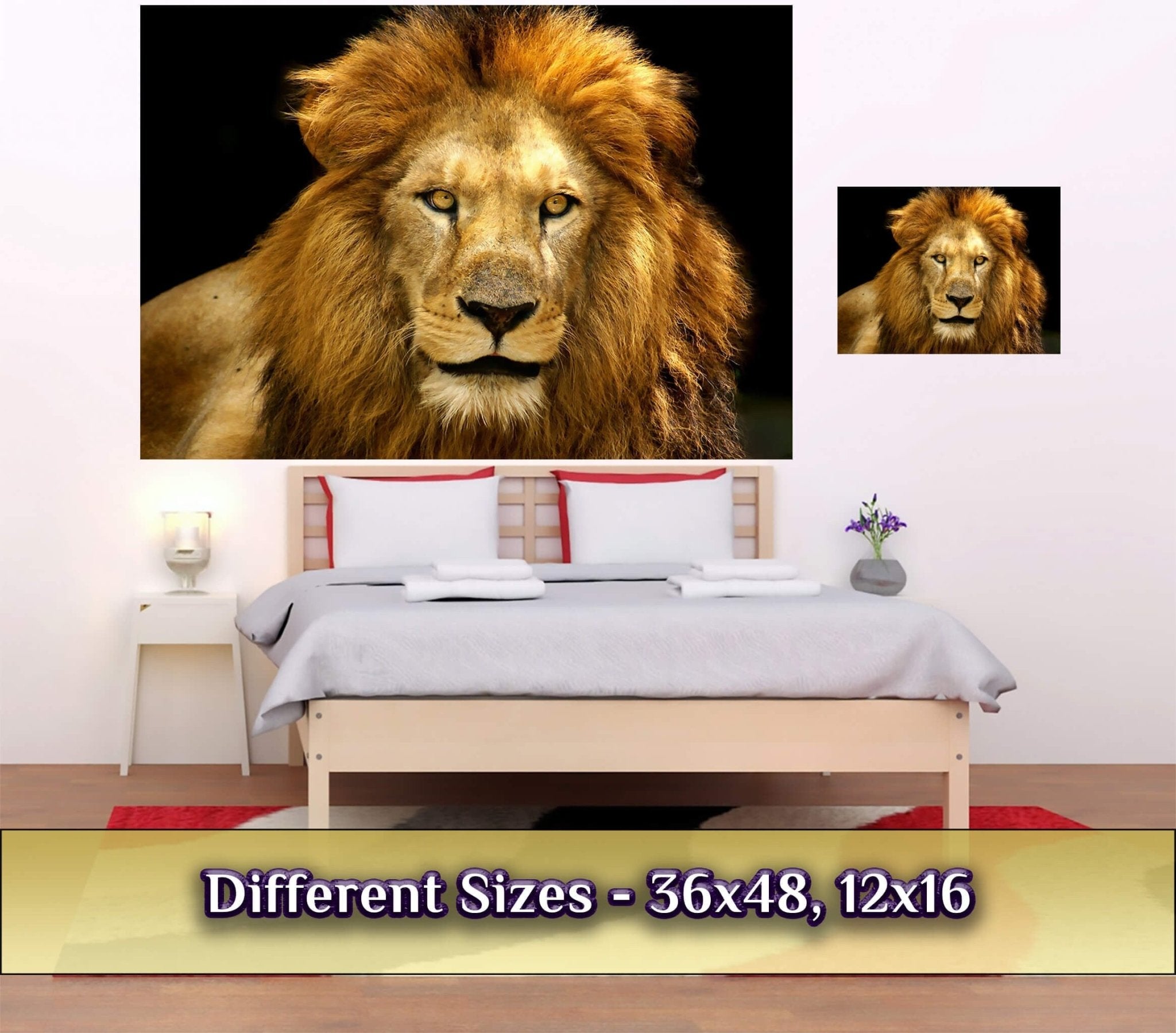 Lion Poster, Epic Lion Wall Art, Giant Lion Poster, Various Sizes, Big Lion Poster Art - WallArtPrints4U