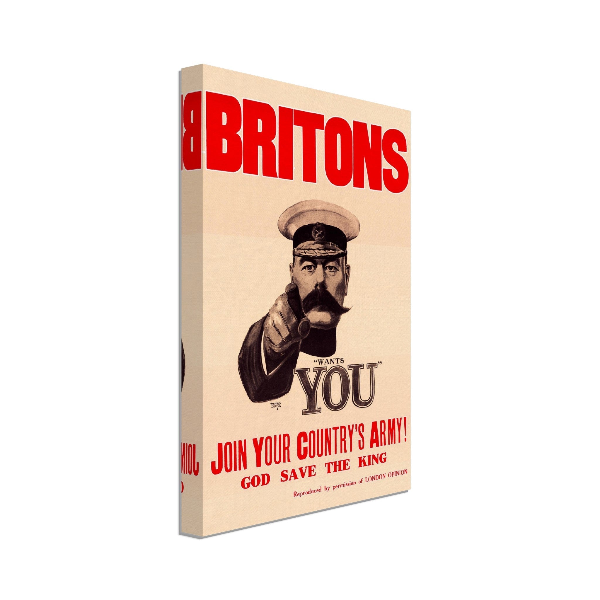 Lord Kitchener Canvas, World War 1 Canvas Print, Vintage Uk World War 1 Propaganda/Patriotism - WallArtPrints4U