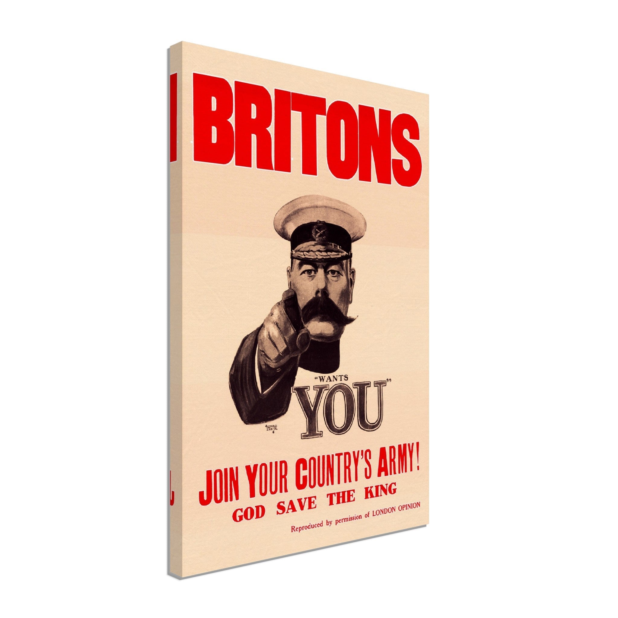 Lord Kitchener Canvas, World War 1 Canvas Print, Vintage Uk World War 1 Propaganda/Patriotism - WallArtPrints4U