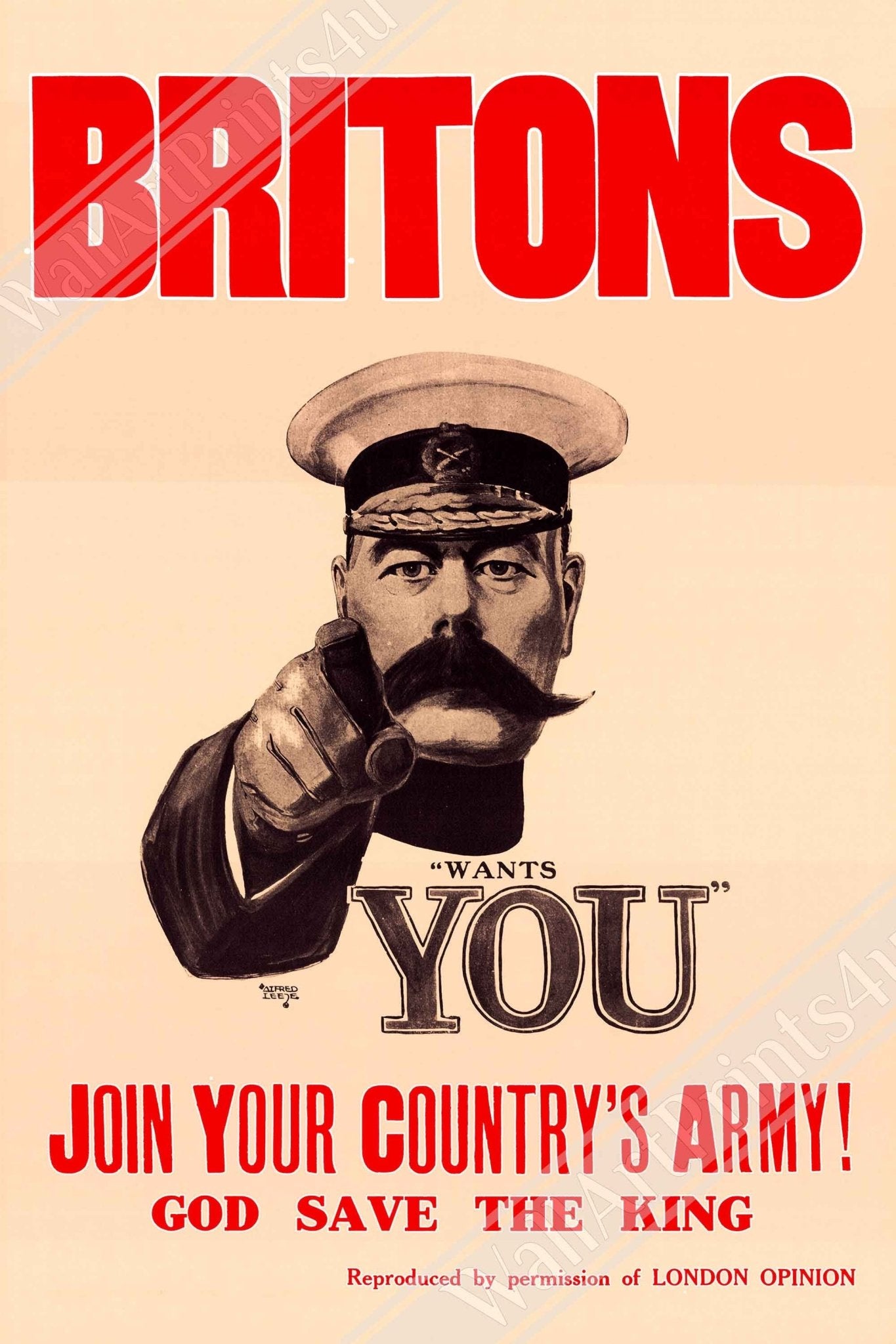 Lord Kitchener Poster, World War 1 Poster Print, Vintage Uk World War 1 Propaganda/Patriotism - WallArtPrints4U