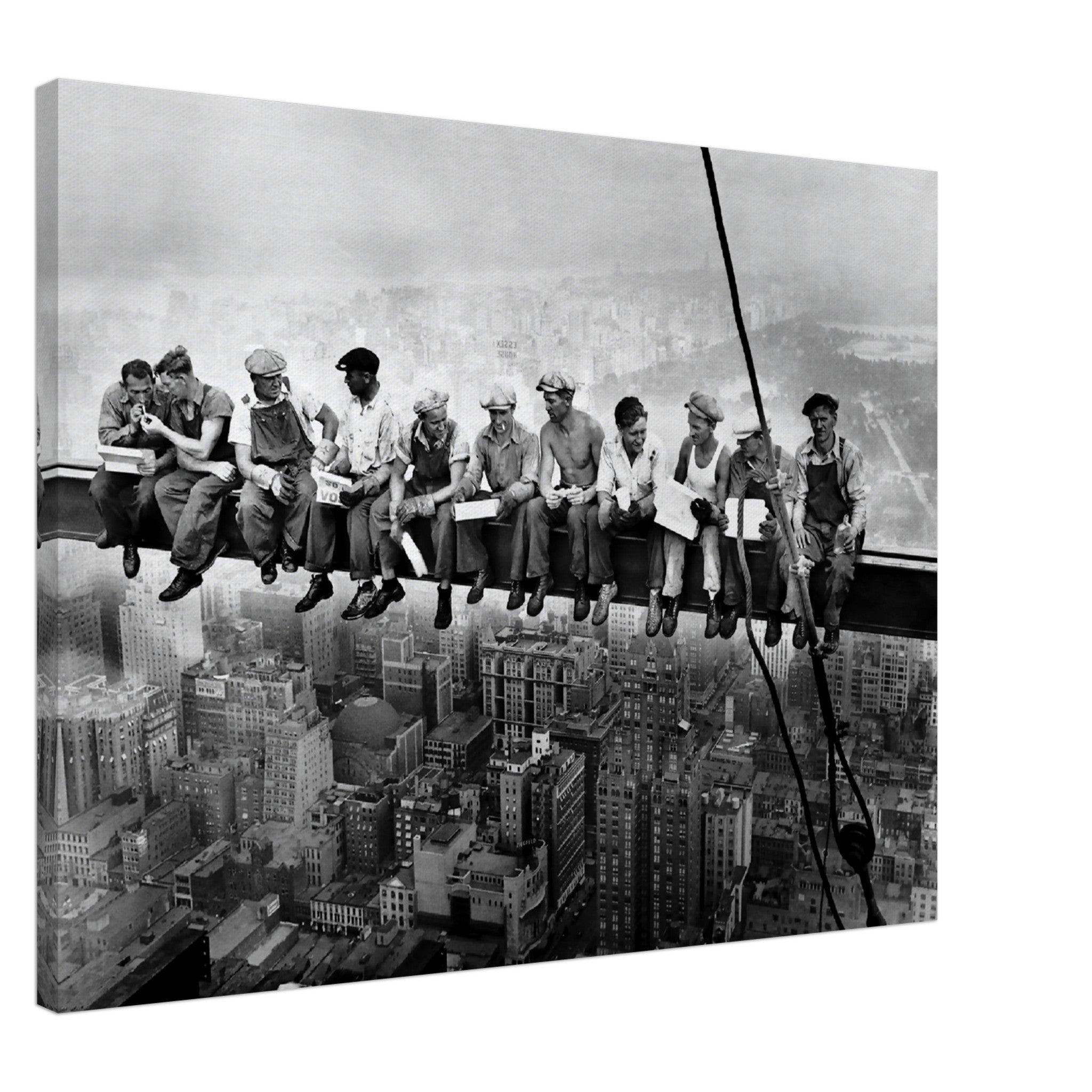 Lunch Atop A Skyscraper Canvas Print, Lunch On A Beam, Vintage Canvas From 1932 New York Construction Workers, - WallArtPrints4U