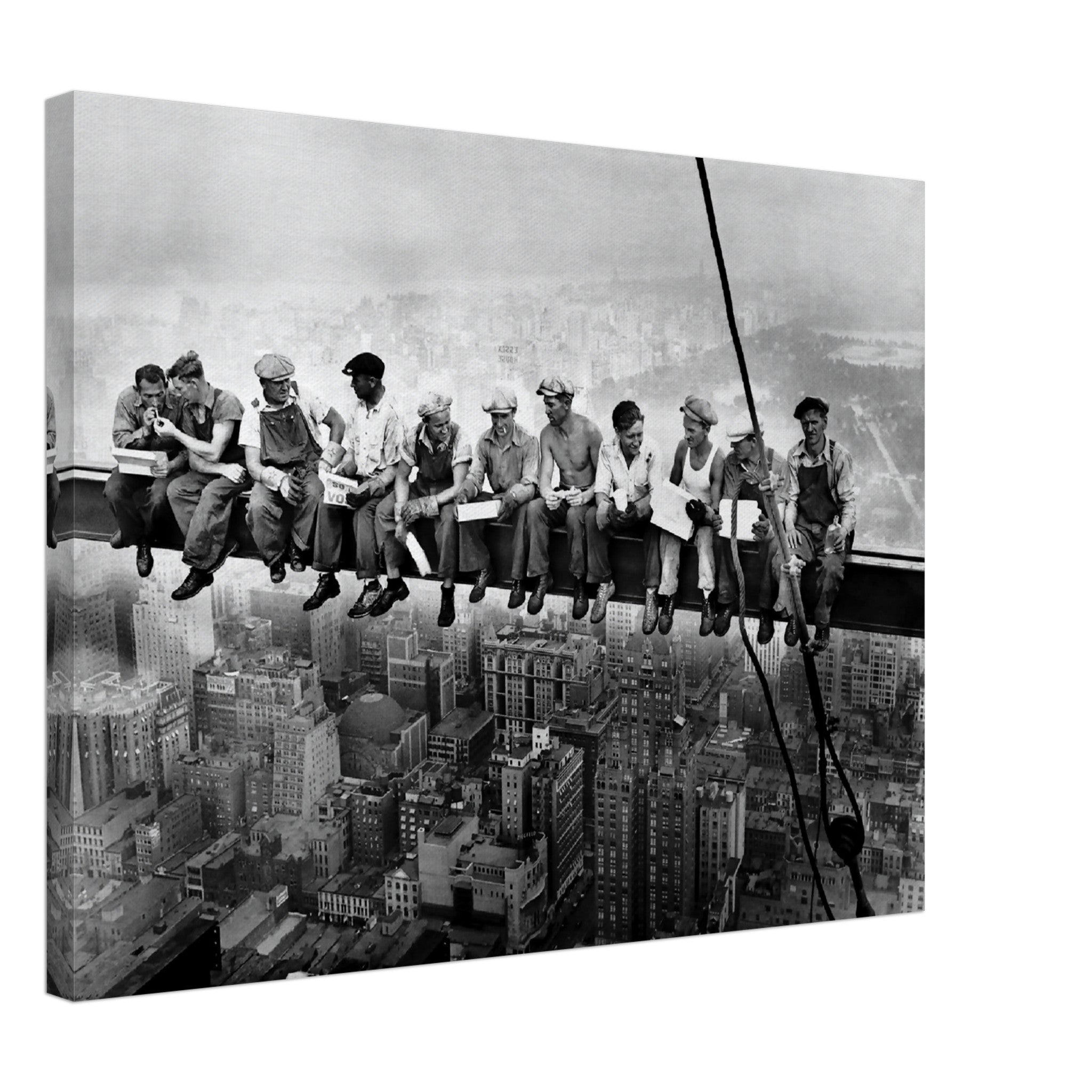 Lunch Atop A Skyscraper Canvas Print, Lunch On A Beam, Vintage Canvas