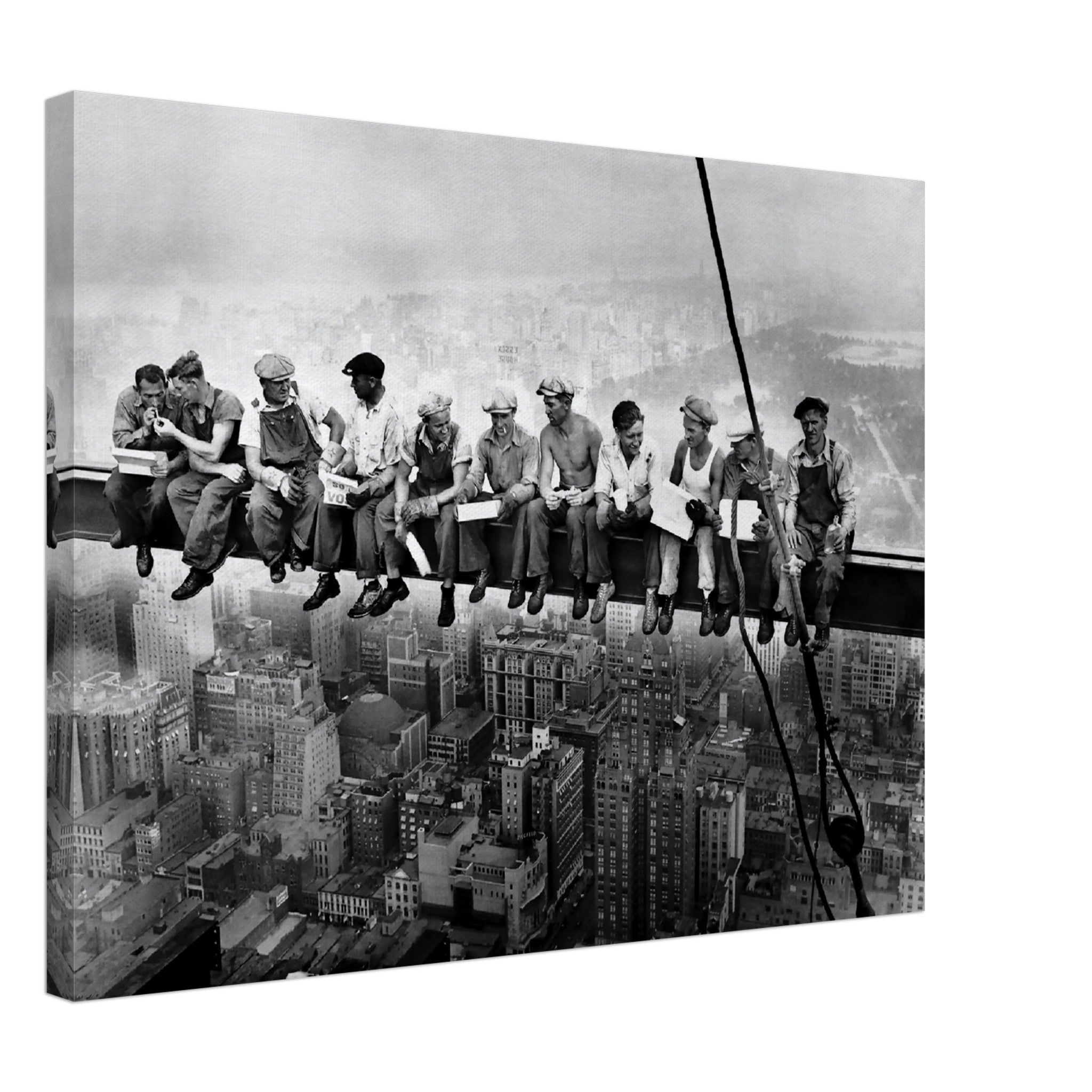 Lunch Atop A Skyscraper Canvas Print, Lunch On A Beam, Vintage Canvas From 1932 New York Construction Workers, - WallArtPrints4U