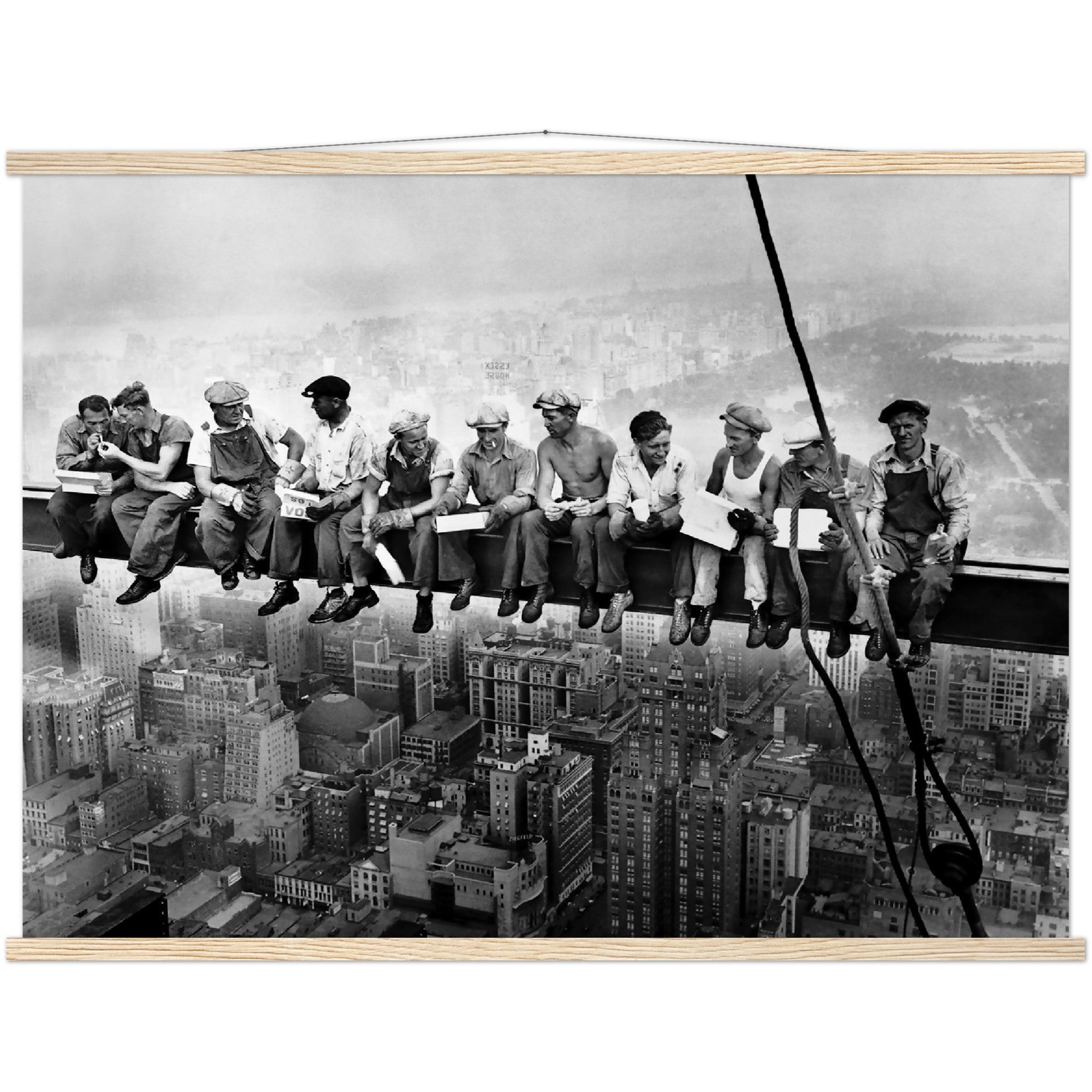 Lunch Atop A Skyscraper Poster, Lunch On A Beam, Vintage Photo 1932 Construction Workers - WallArtPrints4U