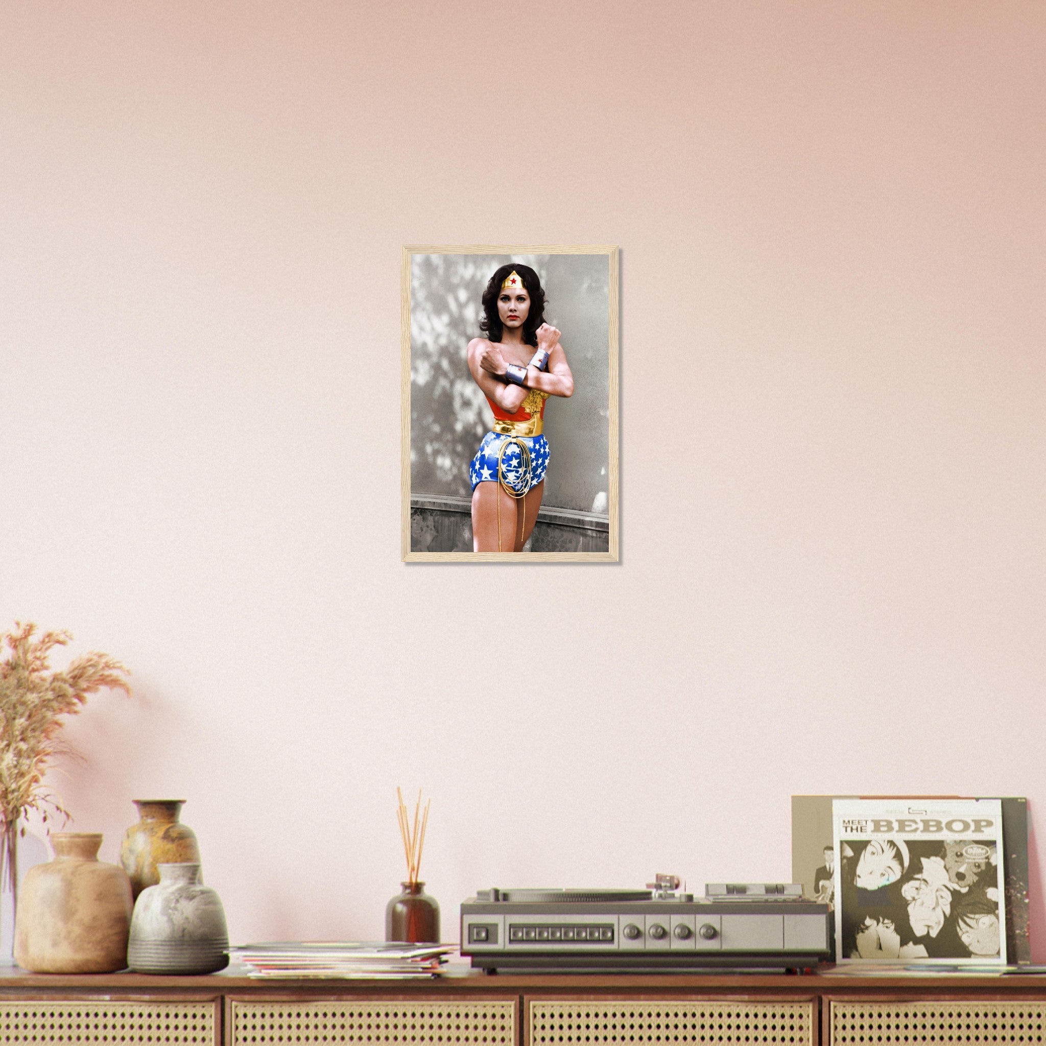Lynda Carter Wonder Woman Framed, Vintage Wonder Woman Photo From 1976 Lynda Carter Wonder Woman Framed Print - WallArtPrints4U
