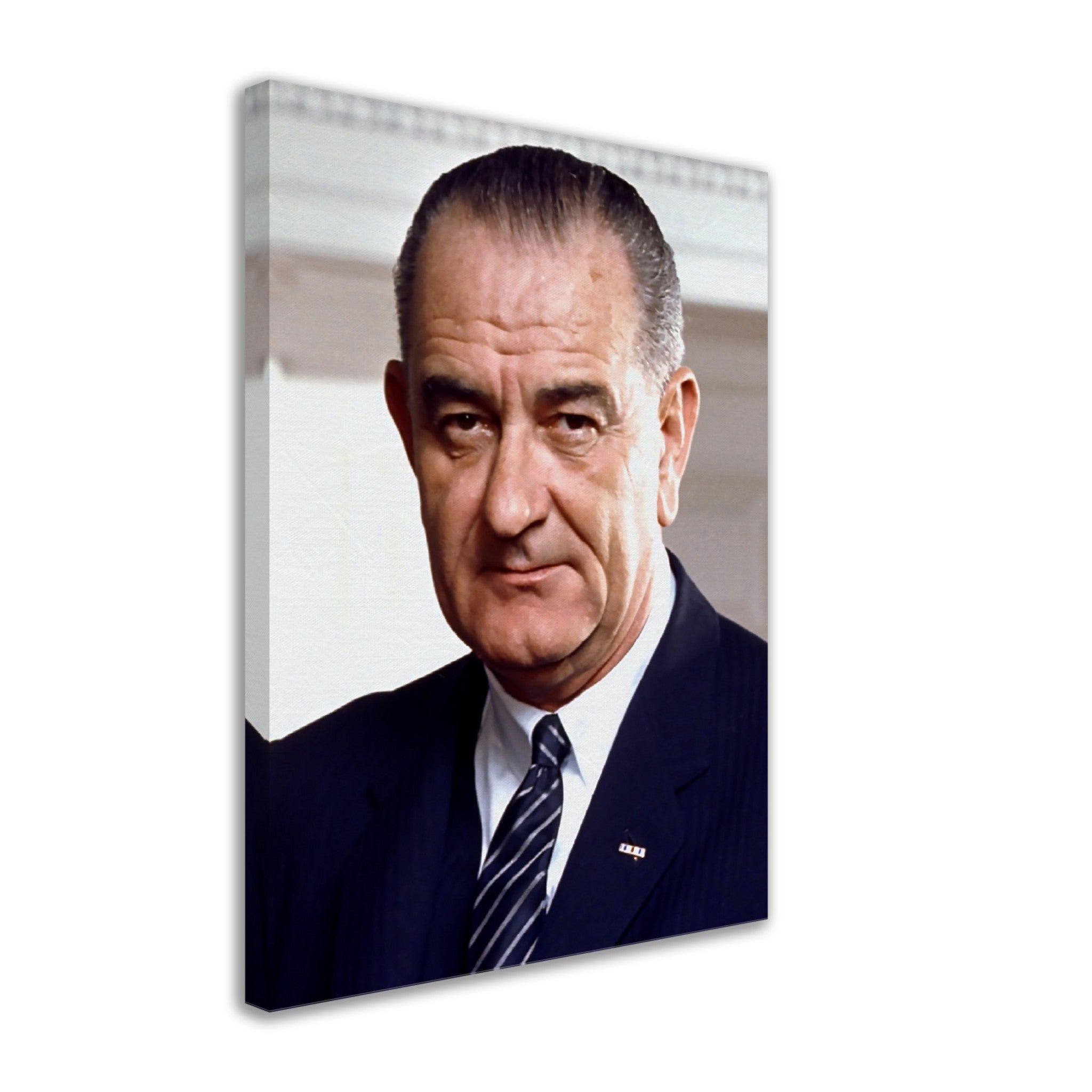 Lyndon B Johnson Canvas, 36th President Of These United States, Vintage Photo Portrait - Lyndon B Johnson Canvas Print - WallArtPrints4U