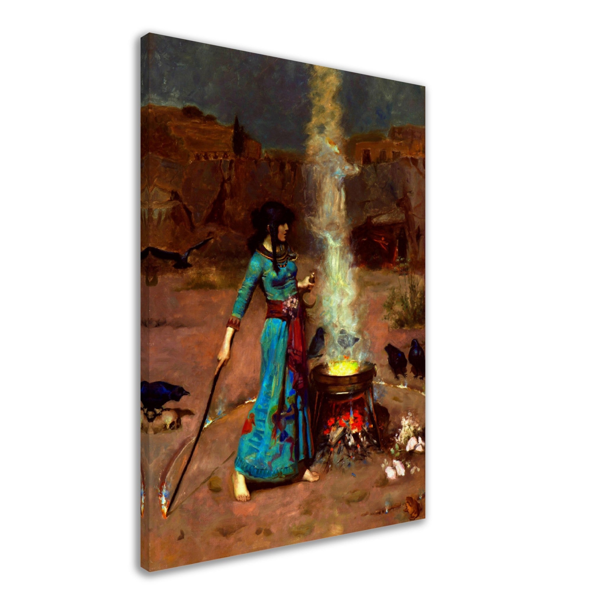 Magic Circle Canvas - Witch Canvas - The Magic Circle John William Waterhouse 1886 - WallArtPrints4U