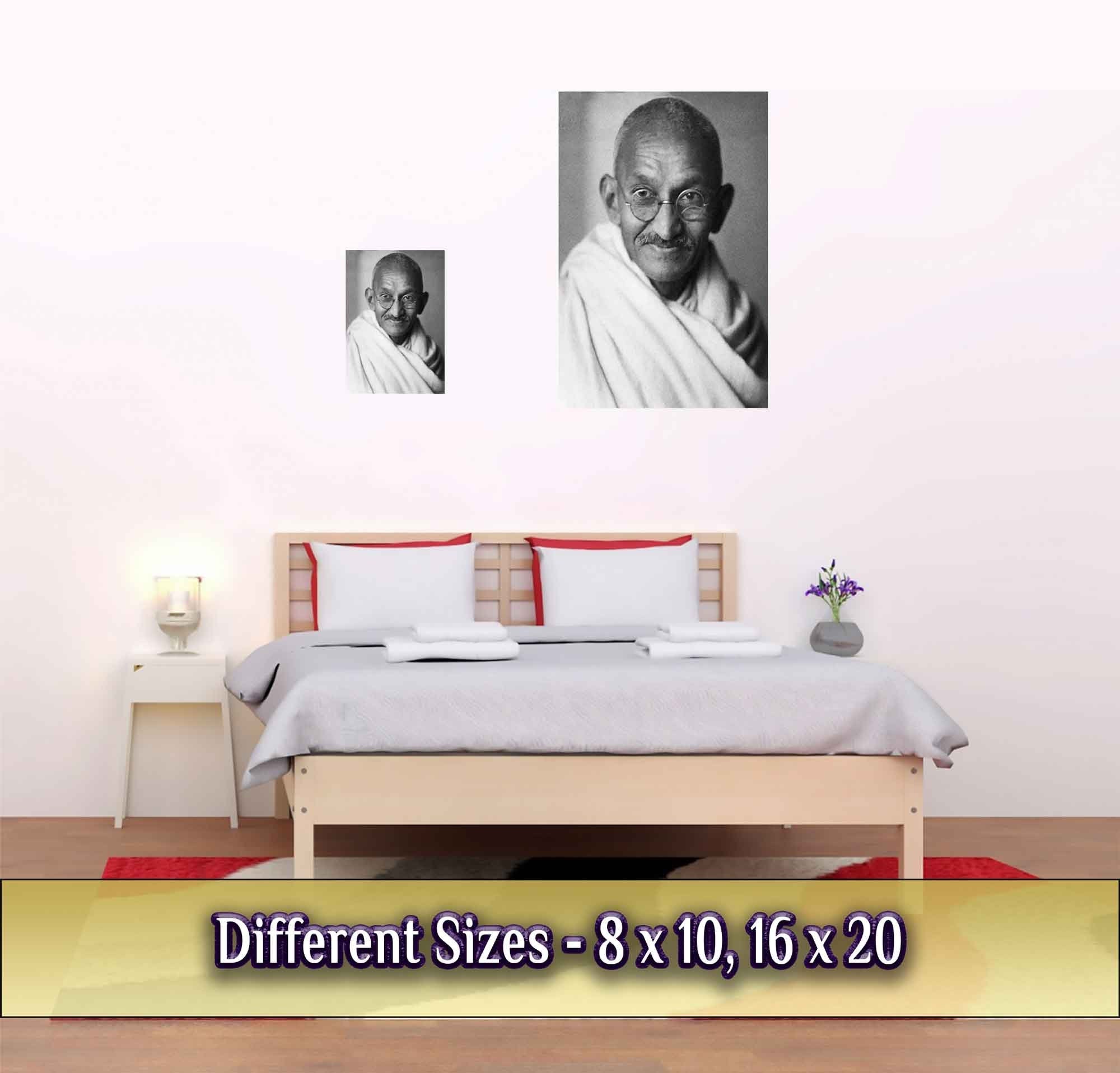 Mahatma Gandhi Poster, Vintage Photo - Iconic Mahatma Gandhi Print - Father Of The Nation (India) - WallArtPrints4U
