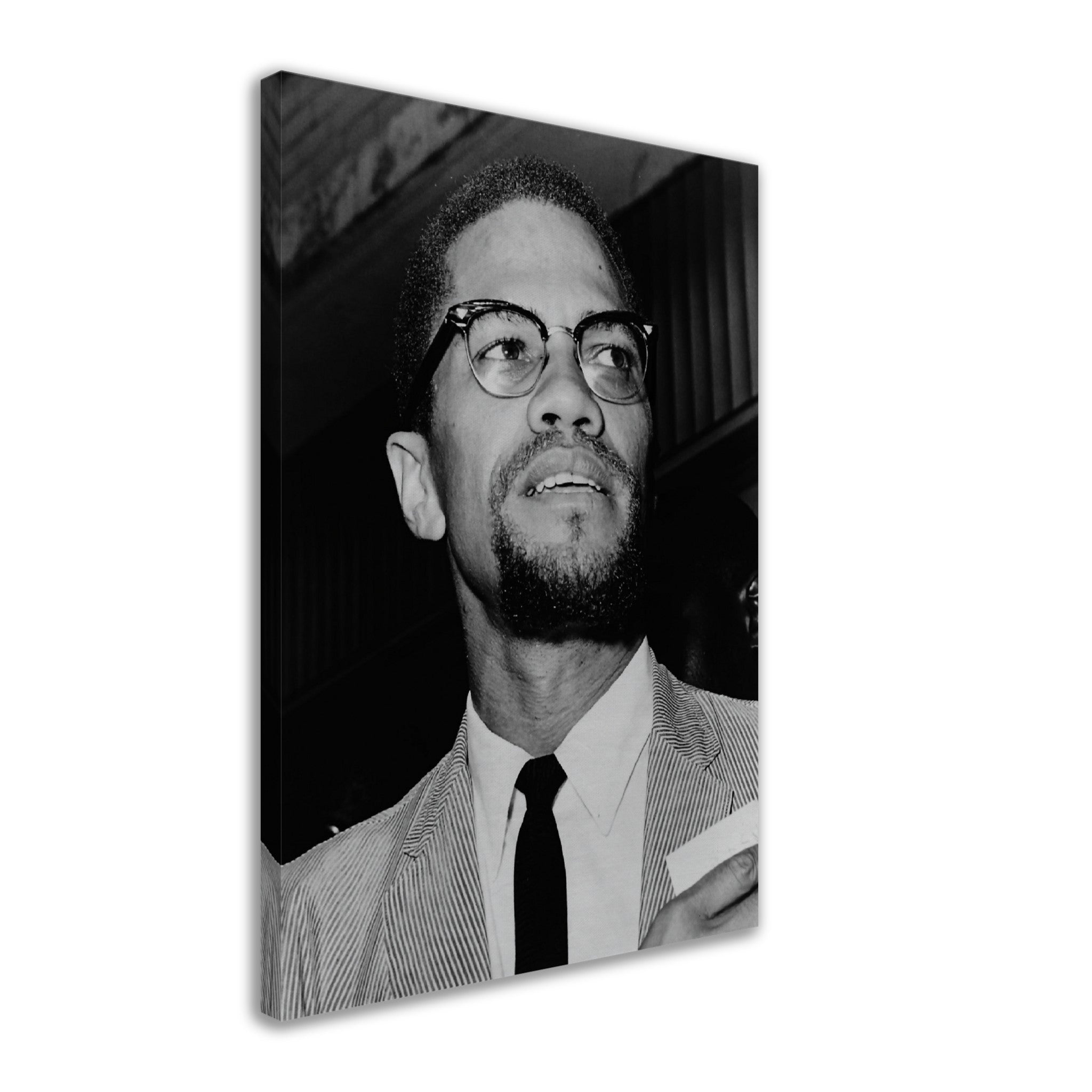 Malcolm X Canvas, Human Rights Activist Vintage Photo Portrait - Malcolm X Canvas Print - WallArtPrints4U