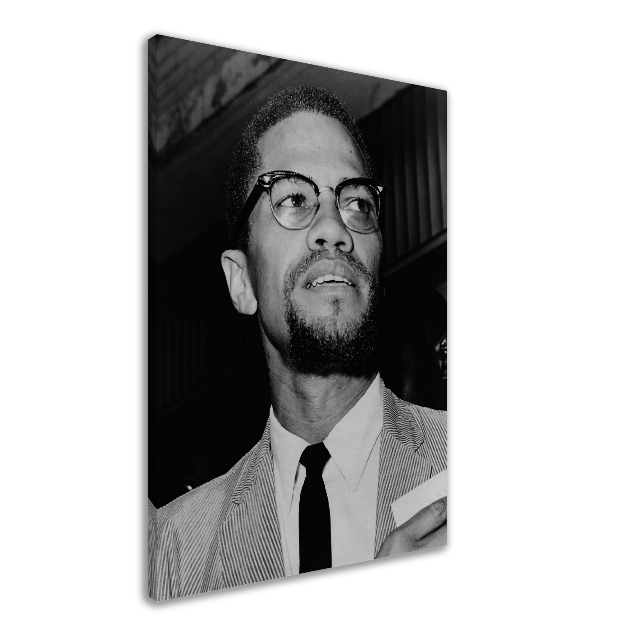 Malcolm X Canvas, Human Rights Activist Vintage Photo Portrait - Malcolm X Canvas Print - WallArtPrints4U