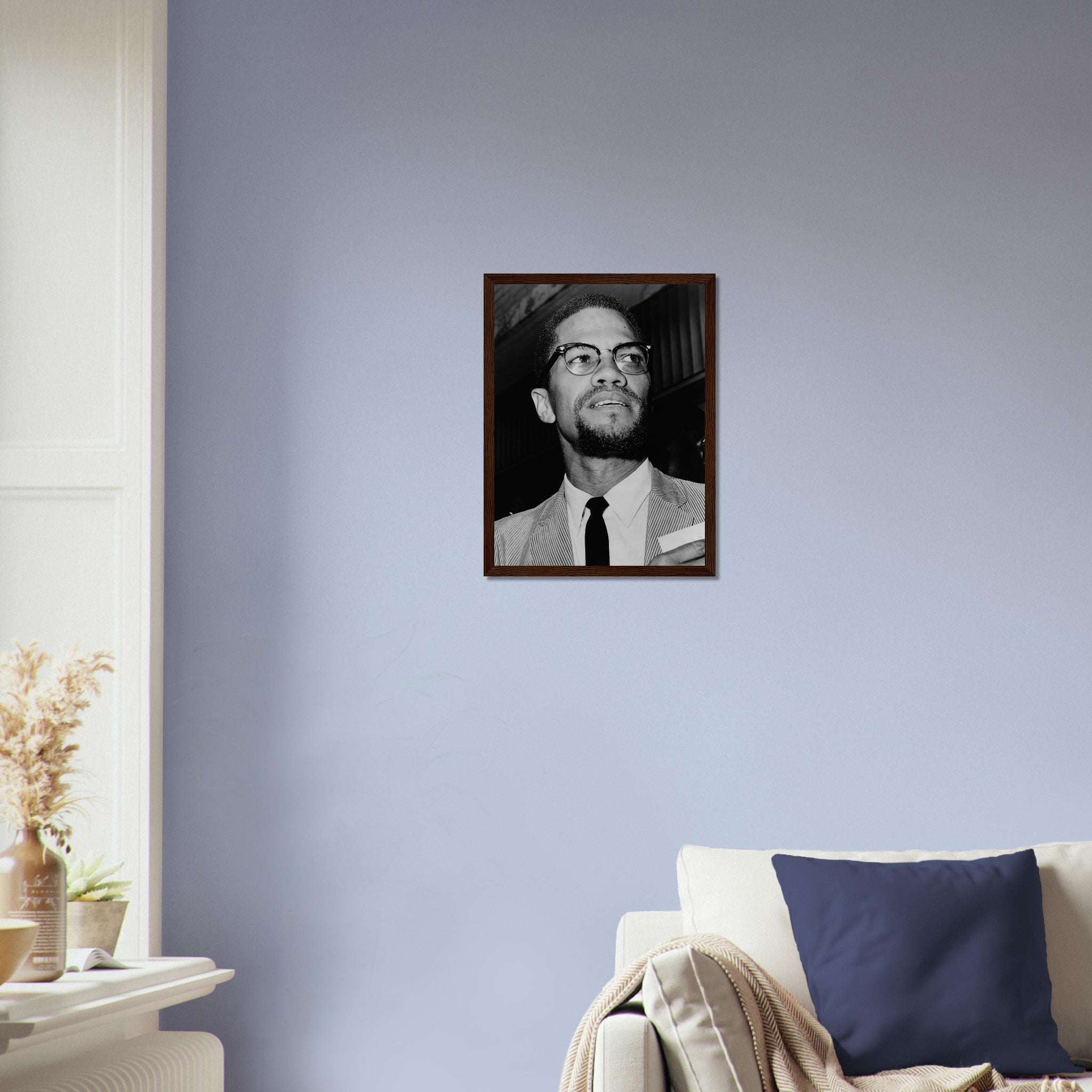 Malcolm X Framed, Human Rights Activist Vintage Photo Portrait - Malcolm X Framed Print - WallArtPrints4U