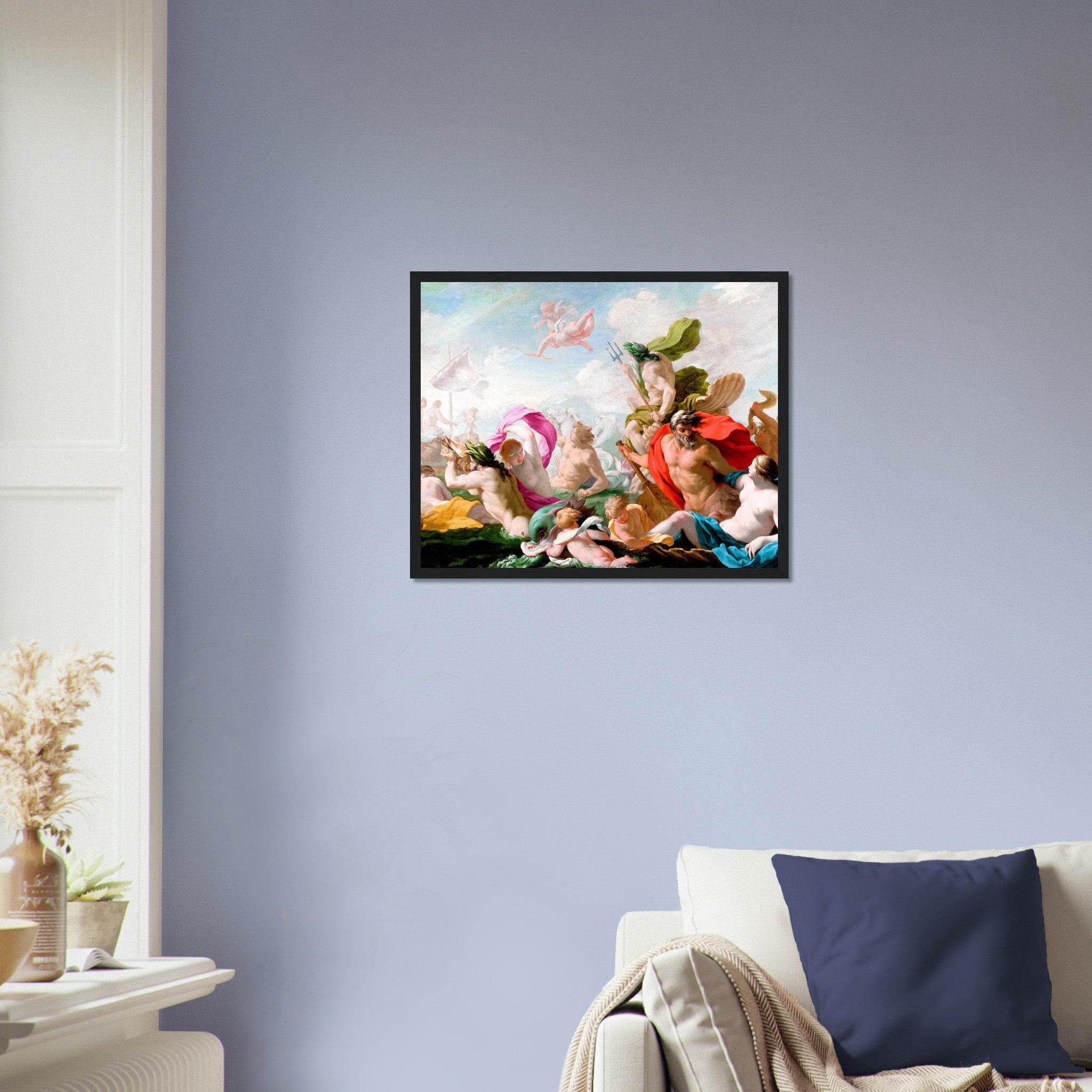 Marine Gods Homage To Love Framed Eustache Le Sueur Framed Print - WallArtPrints4U