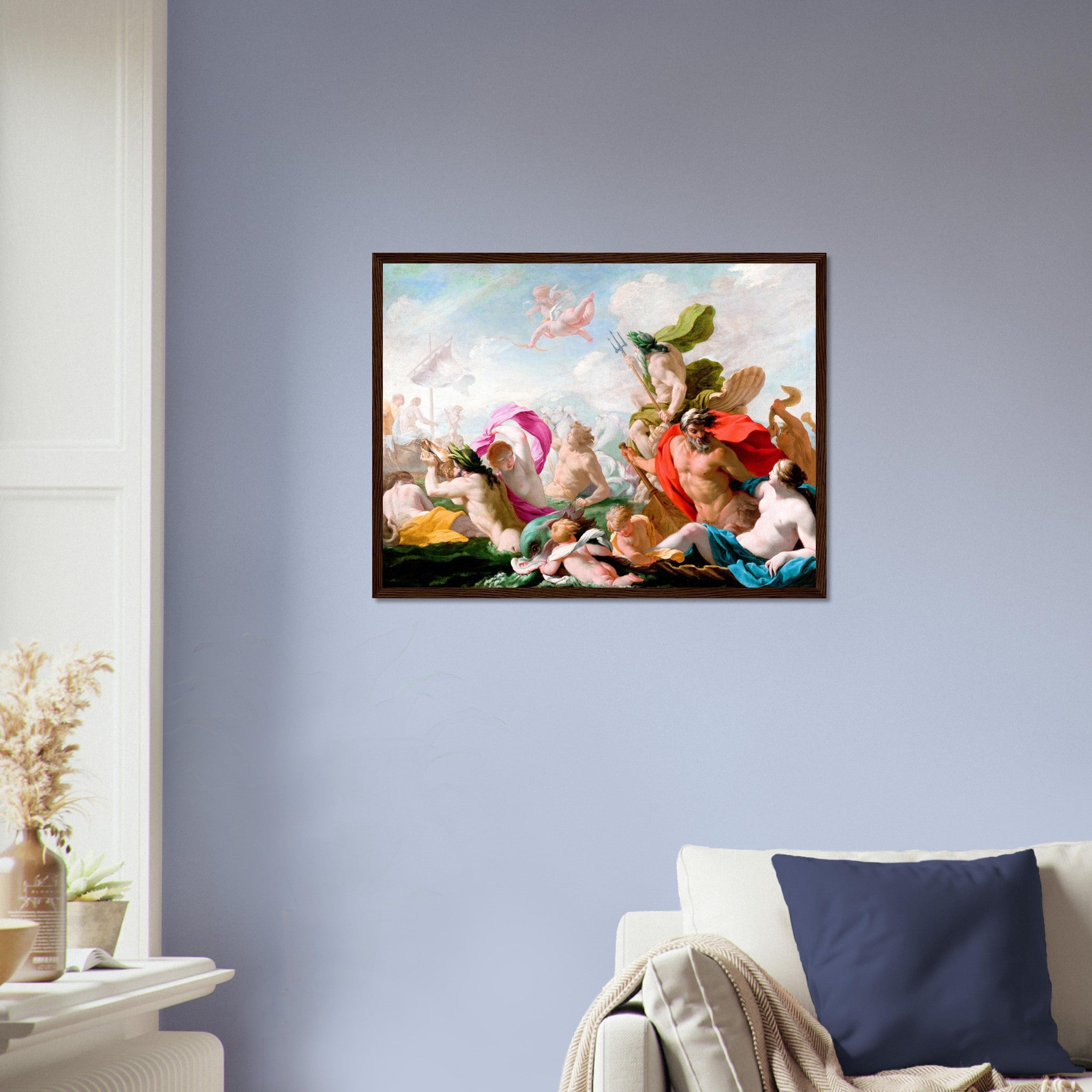 Marine Gods Homage To Love Framed Eustache Le Sueur Framed Print - WallArtPrints4U