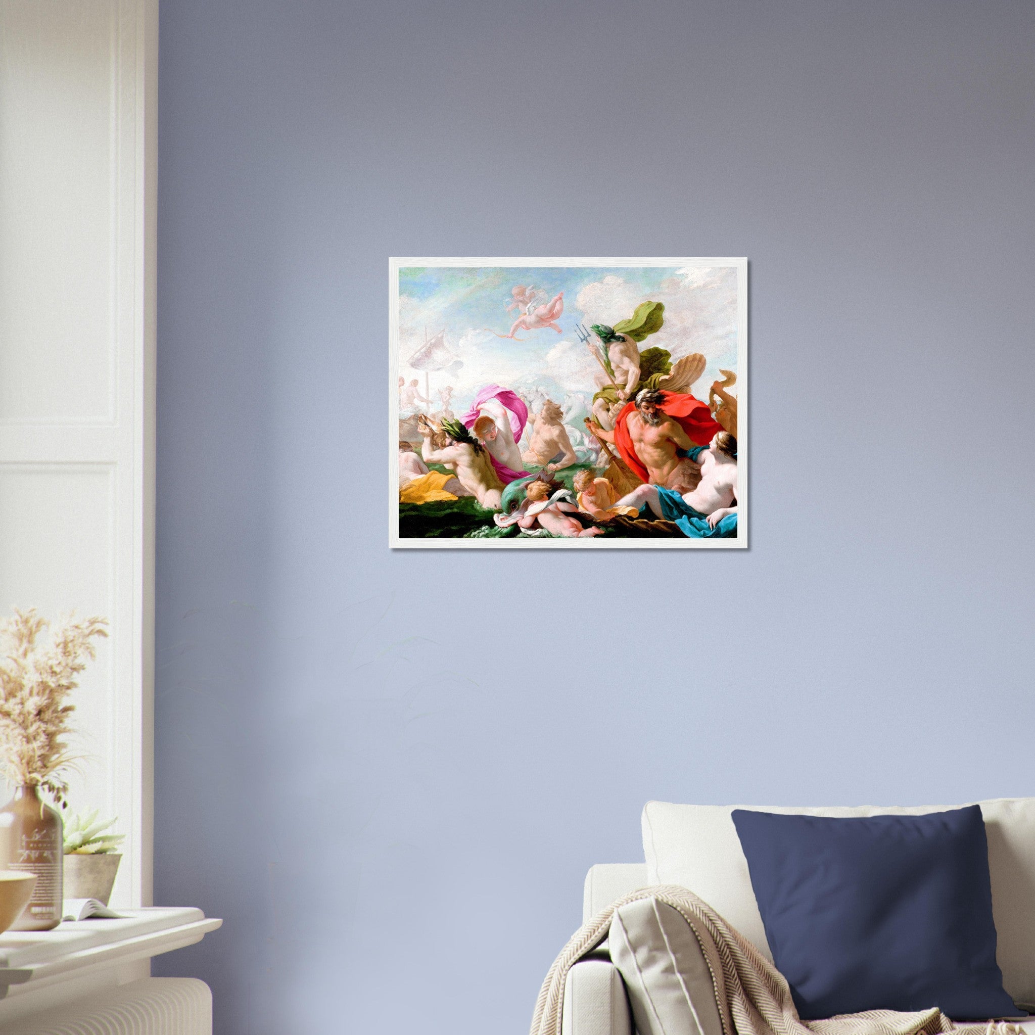 Marine Gods Homage To Love Framed Eustache Le Sueur Framed Print - WallArtPrints4U