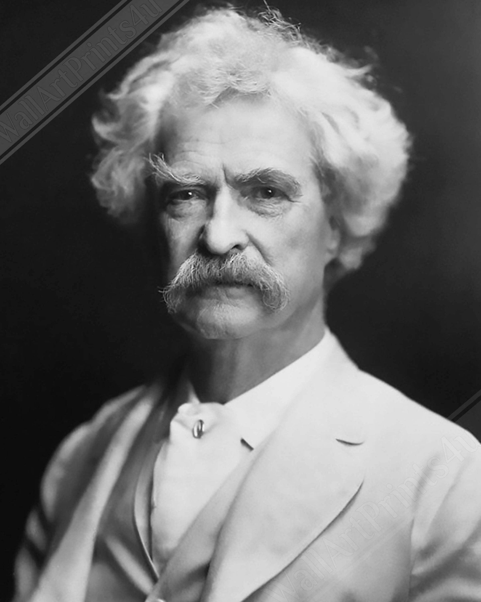 Mark Twain Canvas, American Writer Humorist - Iconic Mark Twain Canvas Print - Legend Of Literature - WallArtPrints4U