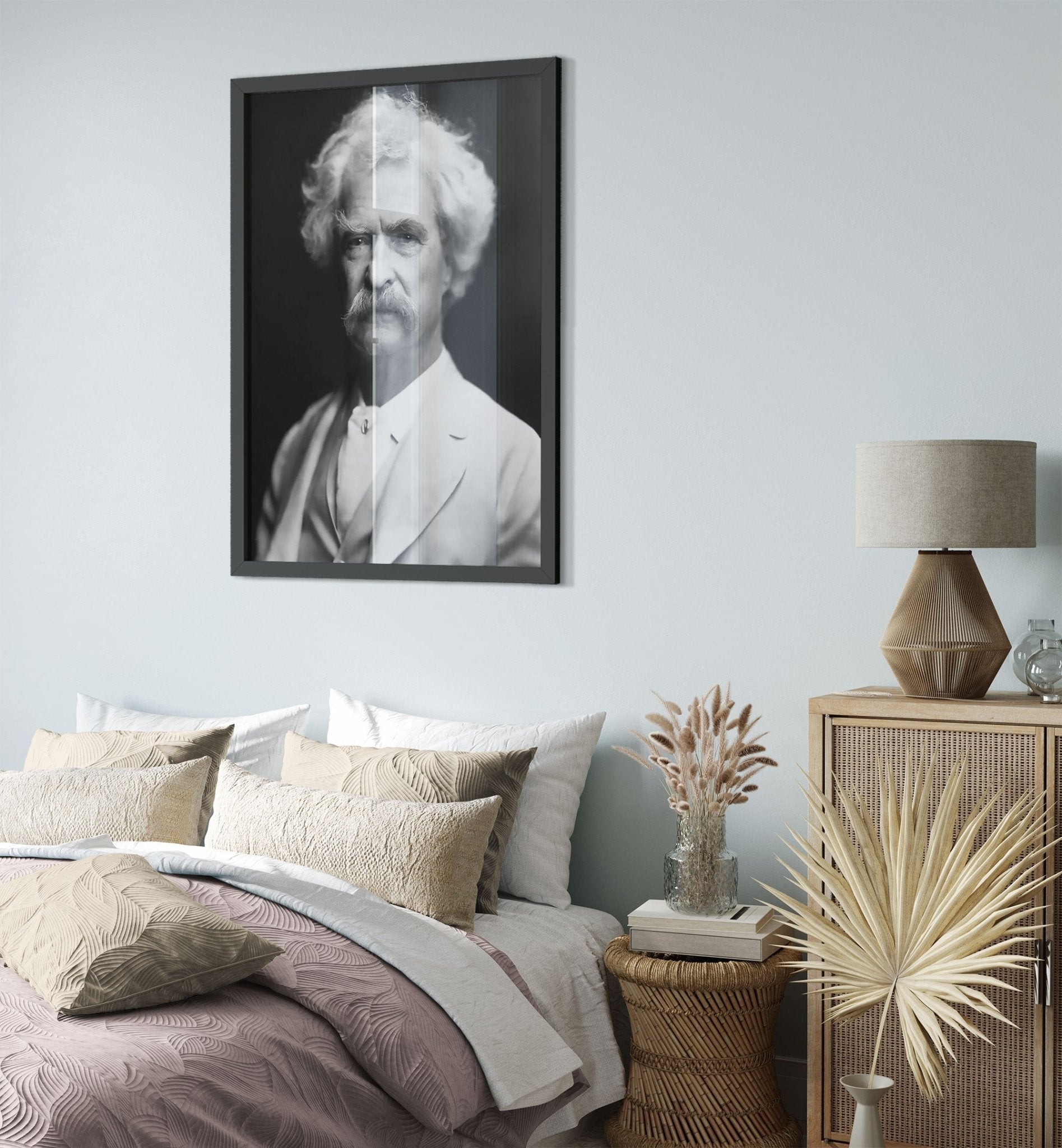 Mark Twain Framed, American Writer Humorist - Iconic Mark Twain Framed Print - Legend Of Literature - WallArtPrints4U