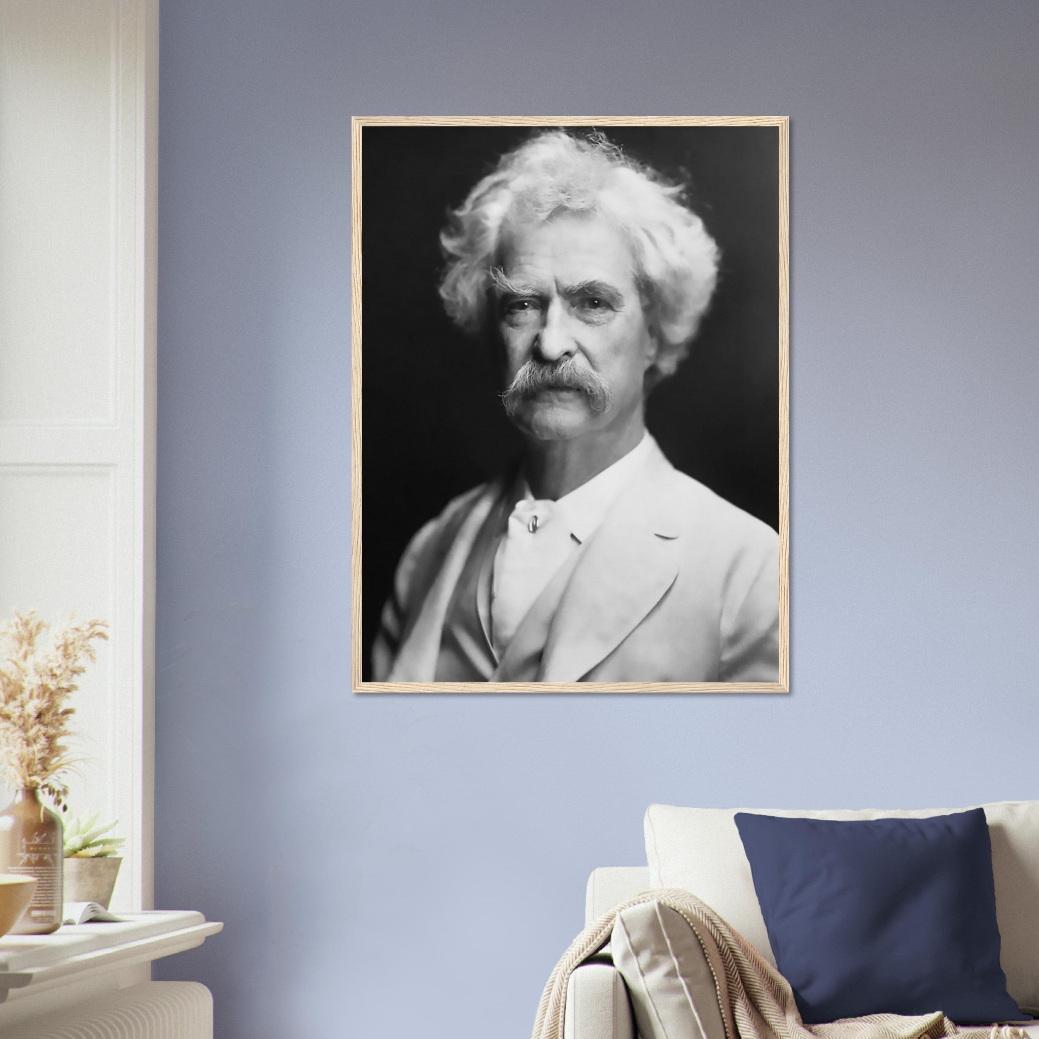 Mark Twain Framed, American Writer Humorist - Iconic Mark Twain Framed Print - Legend Of Literature - WallArtPrints4U