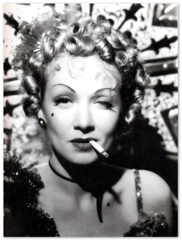 Marlene Dietrich Poster, Caberet Singer, Vintage Photo - Iconic Marlene Dietrich Print - Hollywood Silver Screen Star - WallArtPrints4U