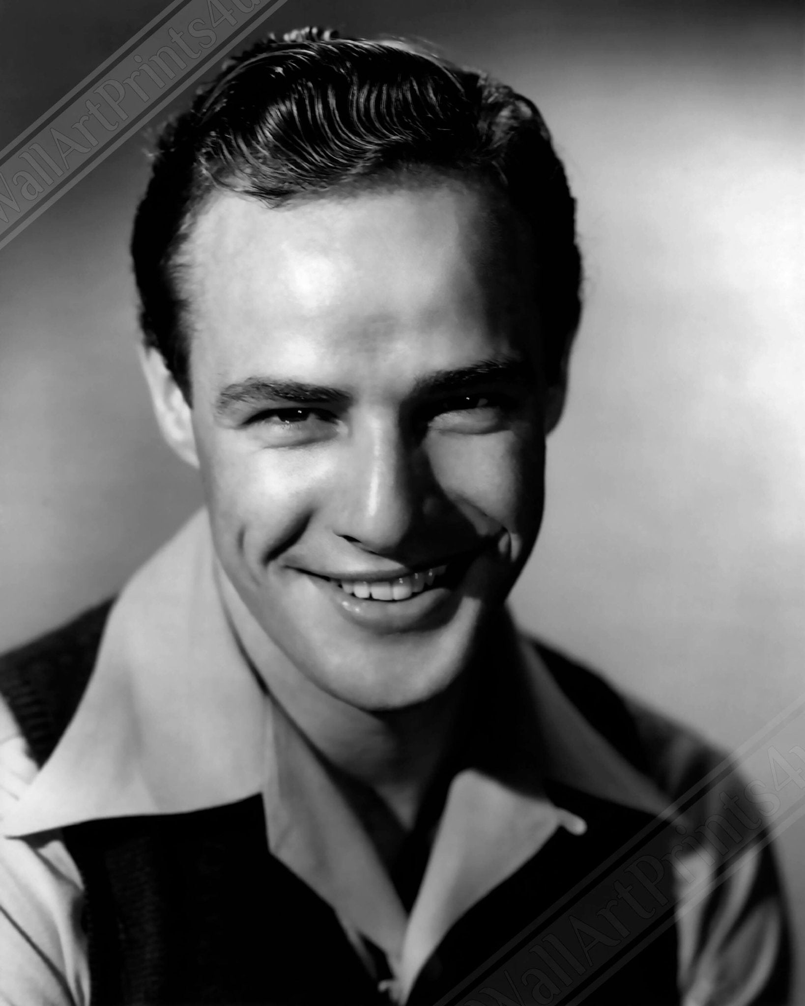 Marlon Brando Canvas, Mr Mumbles, Vintage Photo - Iconic Marlon Brando Canvas Print - Hollywood Silver Screen Star - WallArtPrints4U