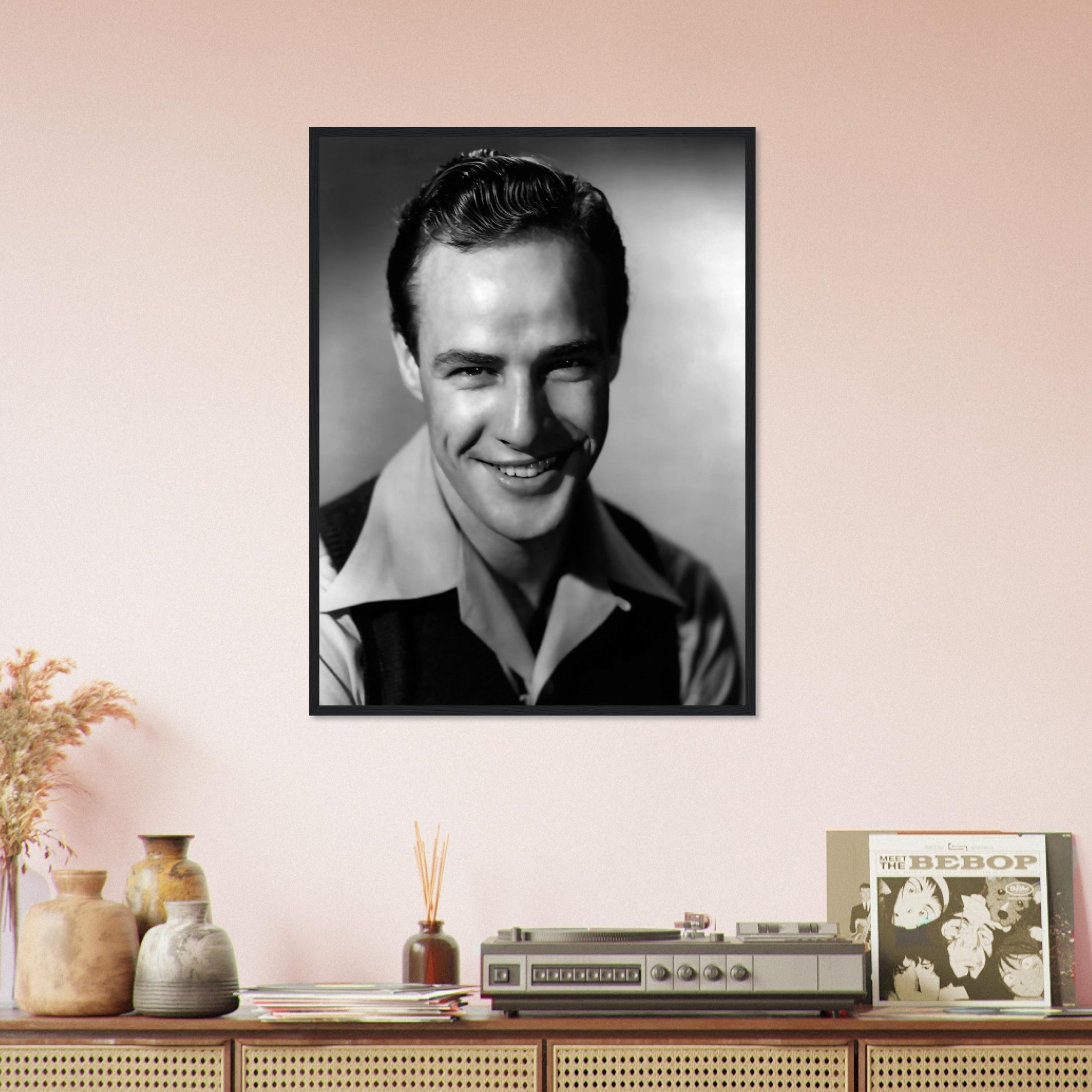 Marlon Brando Framed, Mr Mumbles, Vintage Photo - Iconic Marlon Brando Framed Print - Hollywood Silver Screen Star UK, EU USA Domestic Shipping - WallArtPrints4U