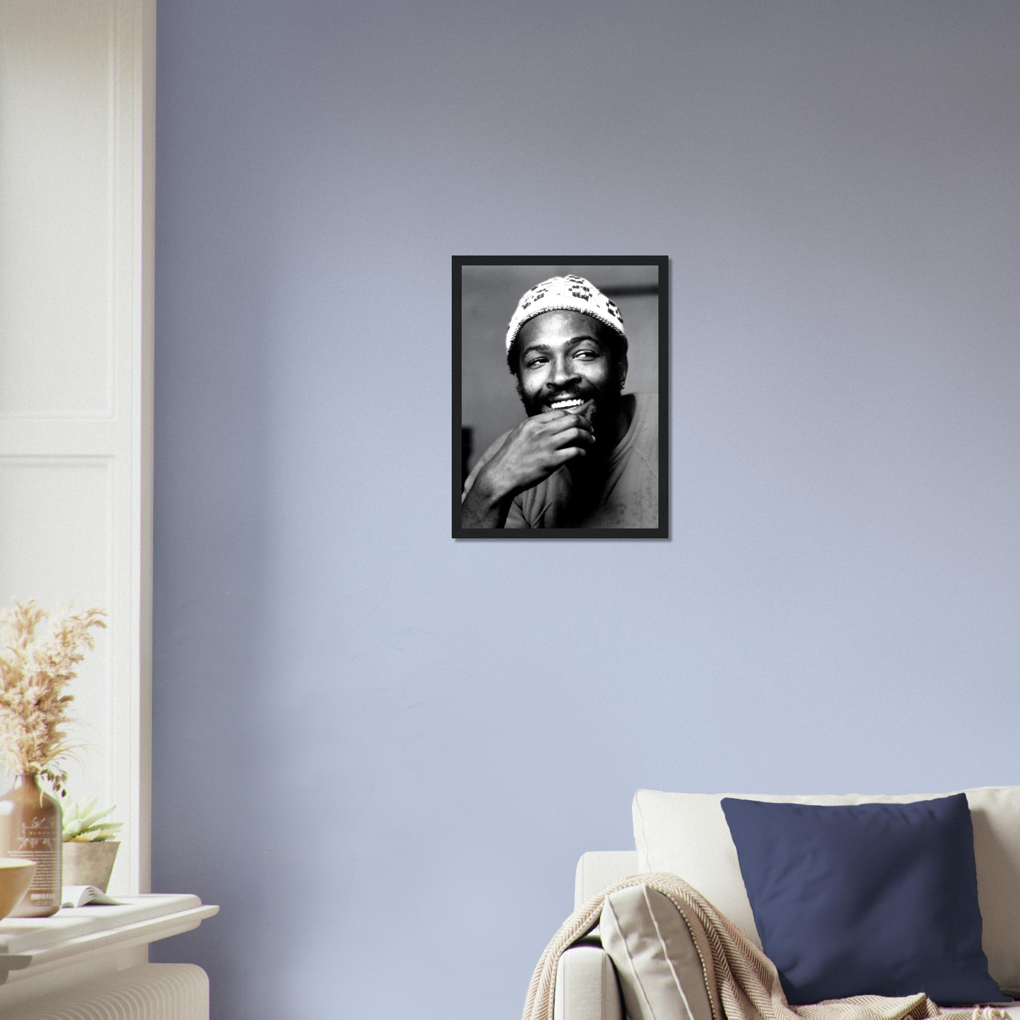 Marvin Gaye Framed Print, Recording Lets Get It On Vintage Photo Portrait 1973 - Marvin Gaye Framed Print - WallArtPrints4U