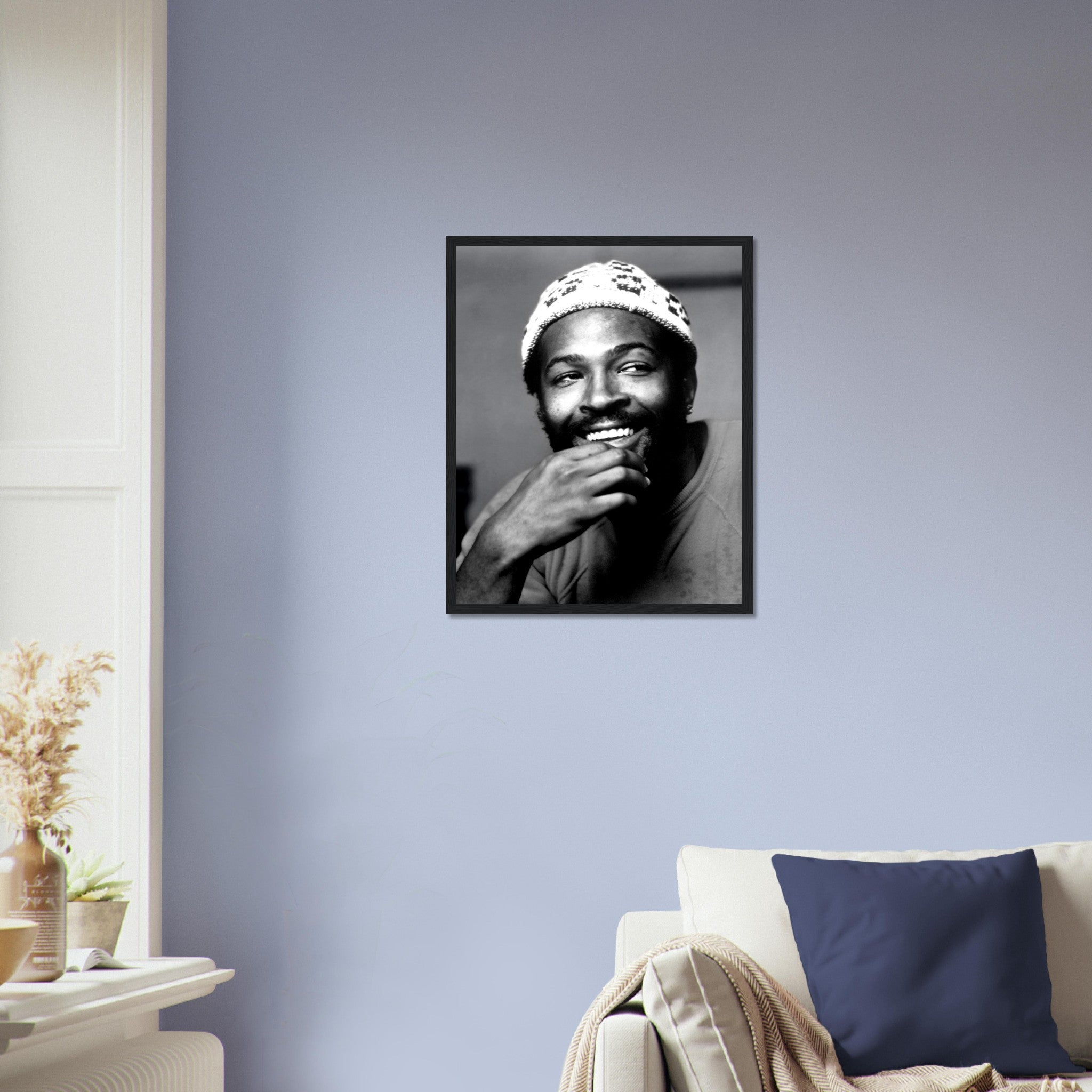 Marvin Gaye Framed Print, Recording Lets Get It On Vintage Photo Portrait 1973 - Marvin Gaye Framed Print - WallArtPrints4U