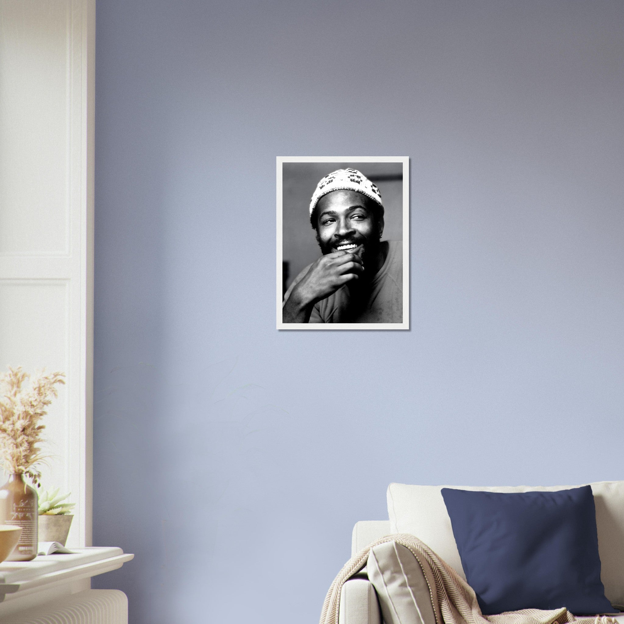 Marvin Gaye Framed Print, Recording Lets Get It On Vintage Photo Portrait 1973 - Marvin Gaye Framed Print - WallArtPrints4U