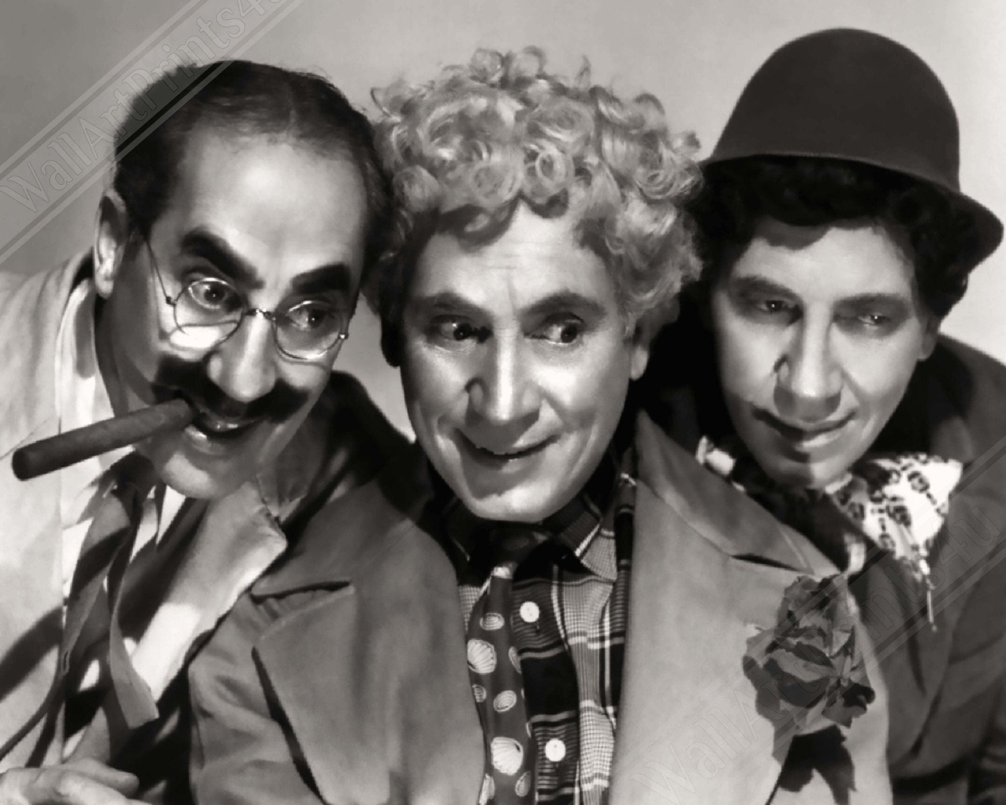 Marx Brothers Poster, Vintage Photo - Iconic Marx Brothers Print - Groucho, Harpo, And Chico Marx - WallArtPrints4U