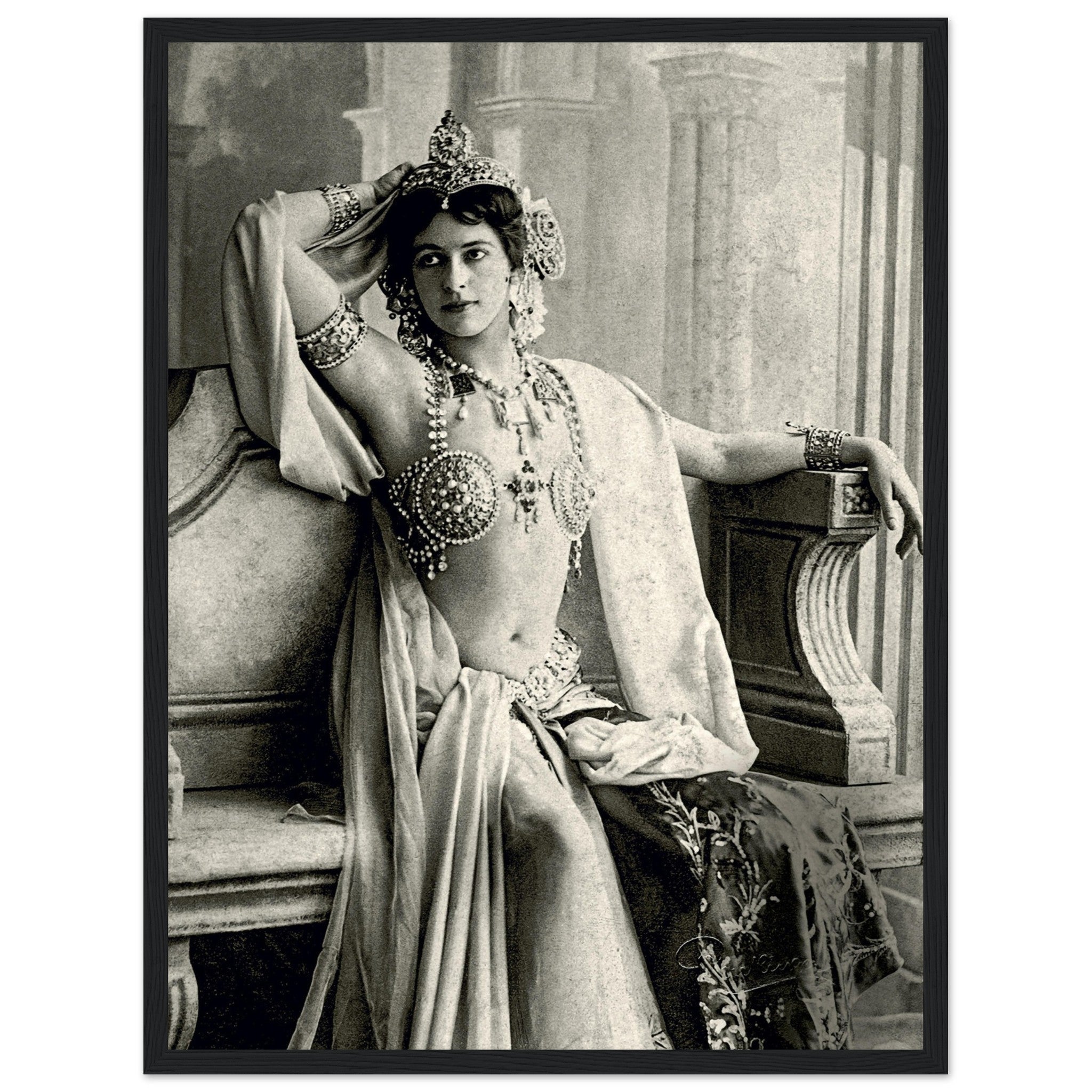 Mata Hari Framed Print, Exotic Spy Dancer 1906, Vintage Photo Portrait - Mata Hari Framed - WallArtPrints4U