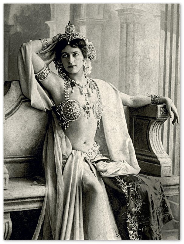 Mata Hari Poster, Exotic Spy Dancer 1906, Vintage Photo Portrait - Mata Hari Print - WallArtPrints4U