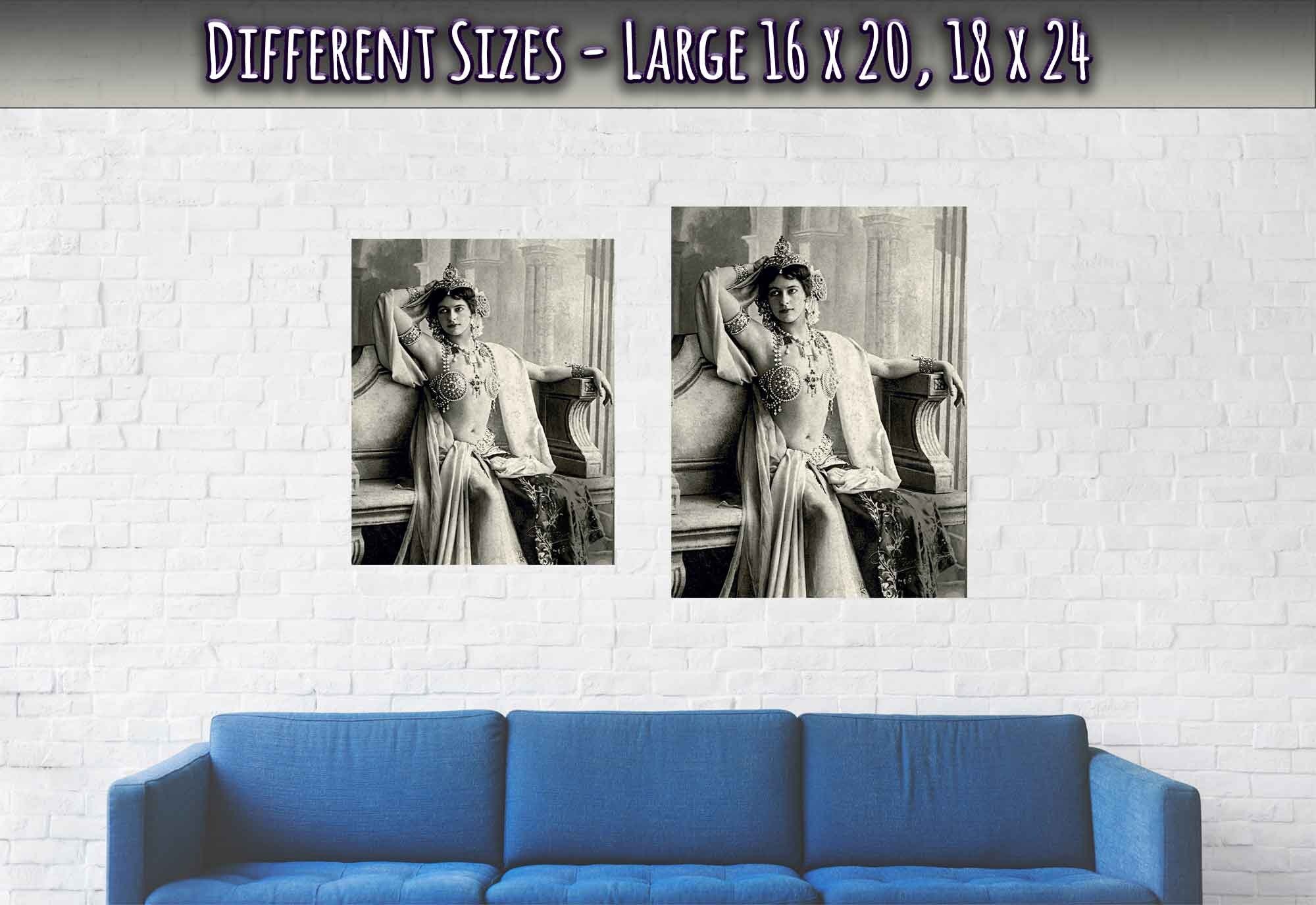 Mata Hari Poster, Exotic Spy Dancer 1906, Vintage Photo Portrait - Mata Hari Print - WallArtPrints4U