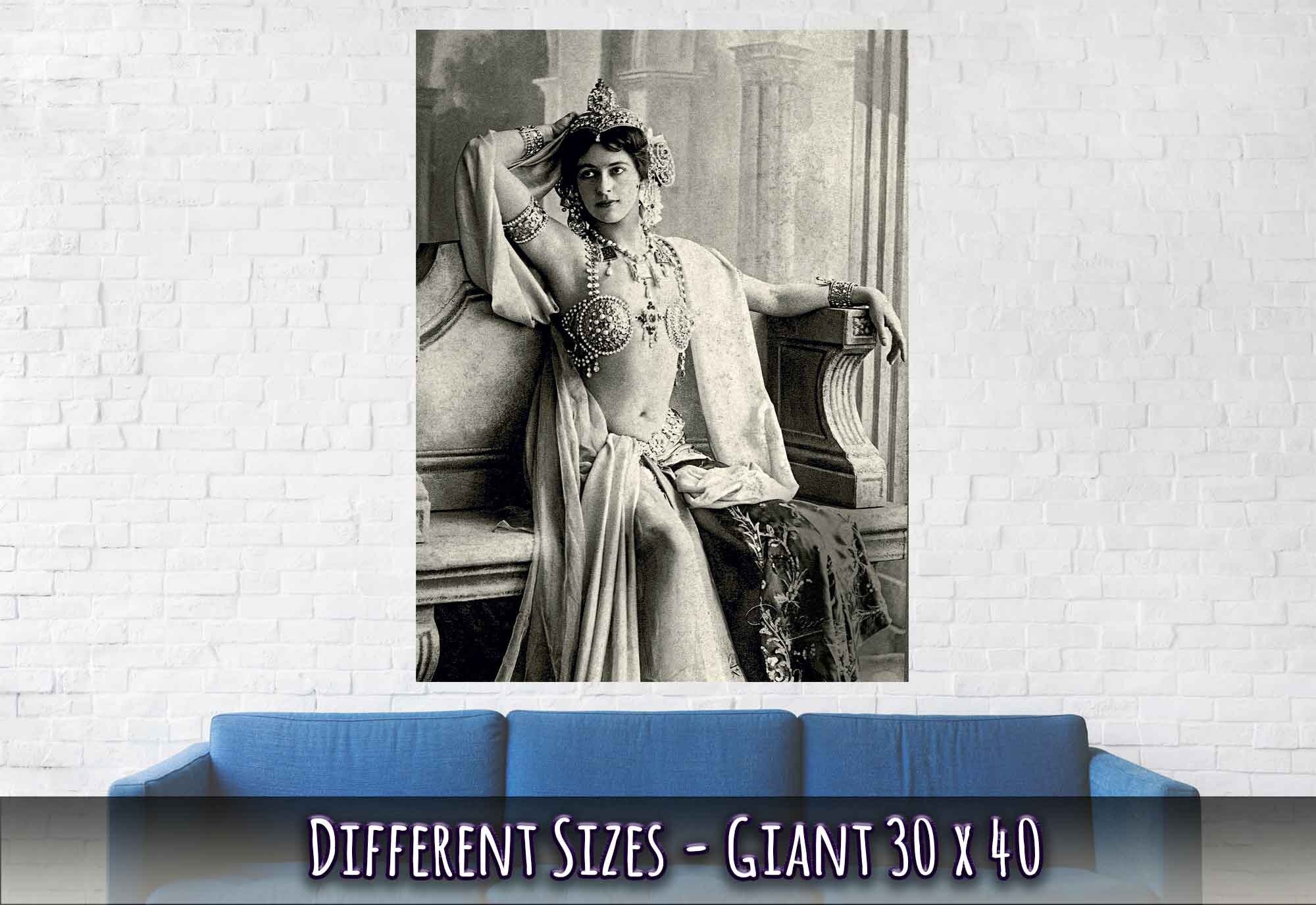 Mata Hari Poster, Exotic Spy Dancer 1906, Vintage Photo Portrait - Mata Hari Print - WallArtPrints4U