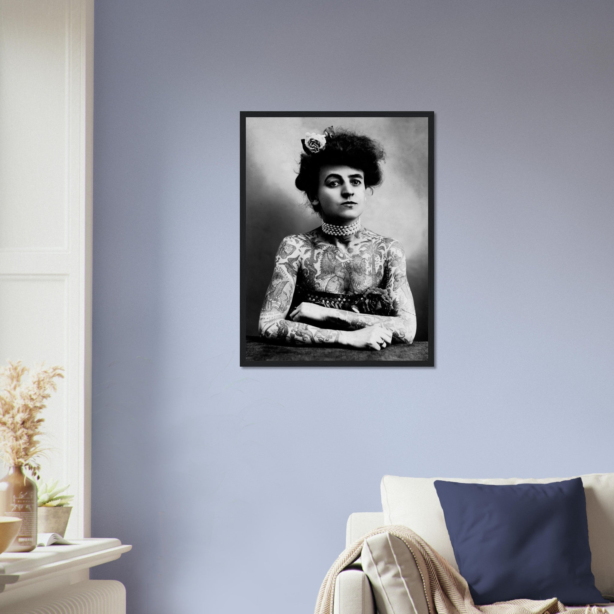 Maud Stevens Framed Vintage Photo 1907 Maud Wagner Framed Print First Female Tattoo Artist - WallArtPrints4U