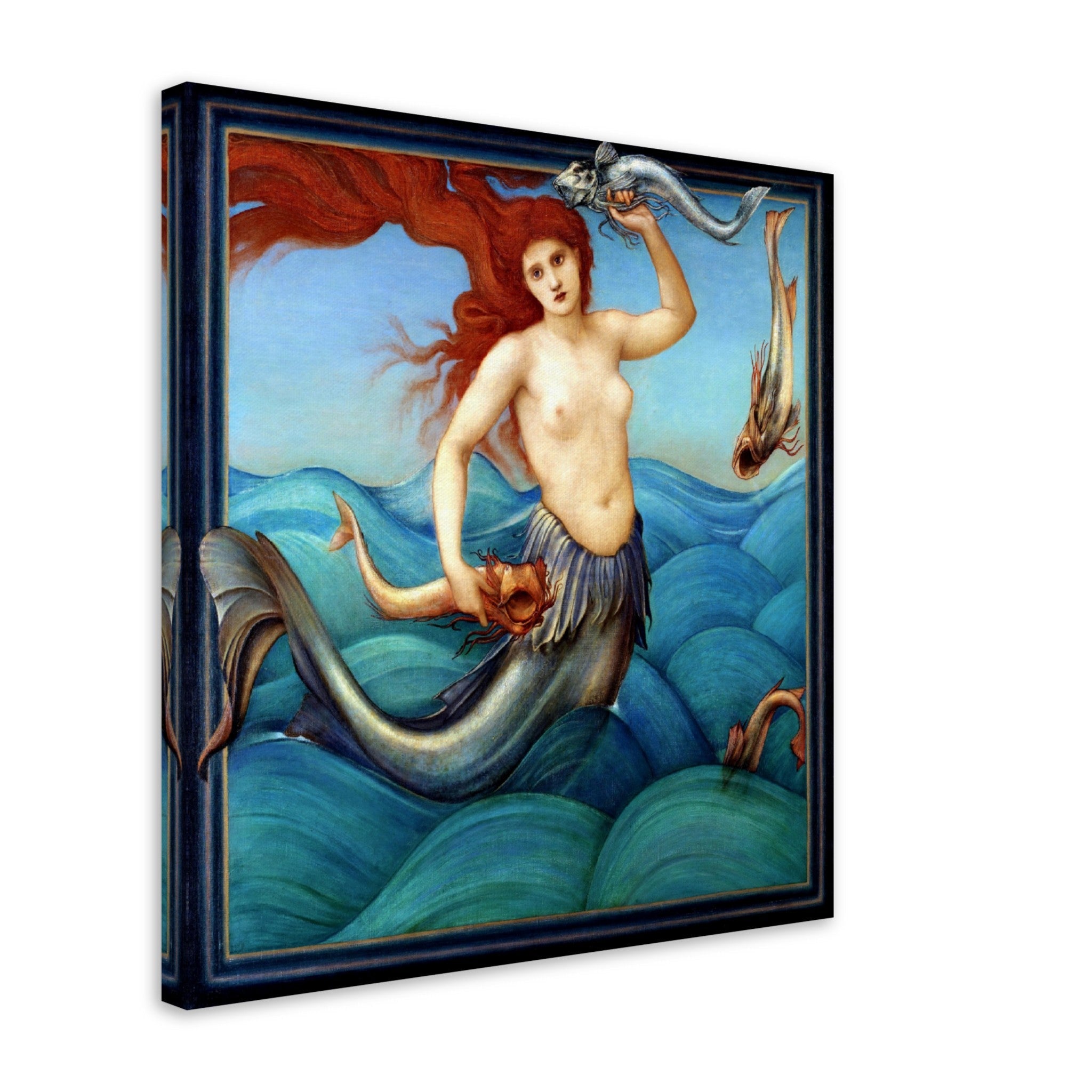 Mermaid Canvas Print - Bathroom Canvas Print - Mermaid Canvas Edward Burne Jones - WallArtPrints4U