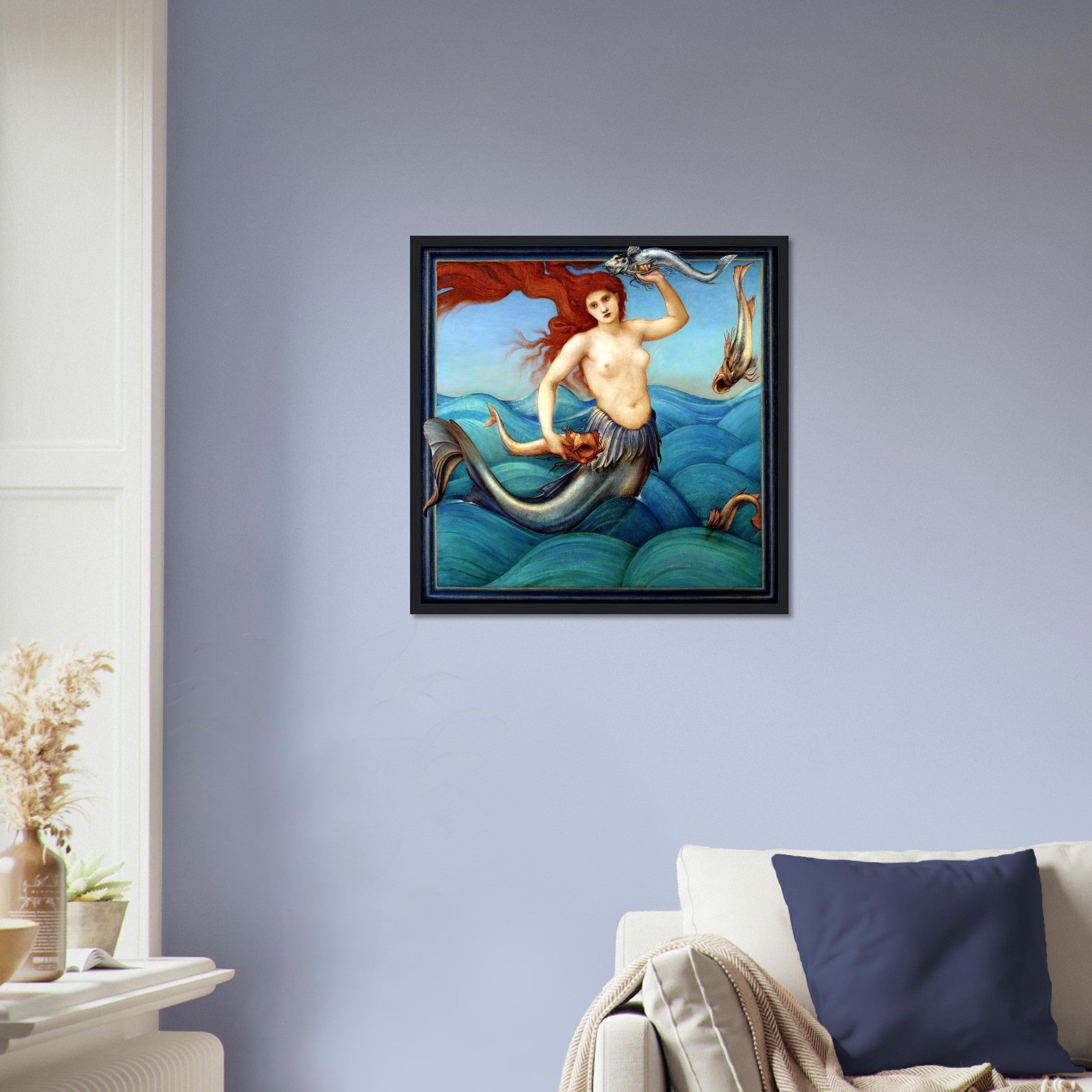 Mermaid Framed Print - Bathroom Framed Print - Mermaid Framed Edward Burne Jones - WallArtPrints4U