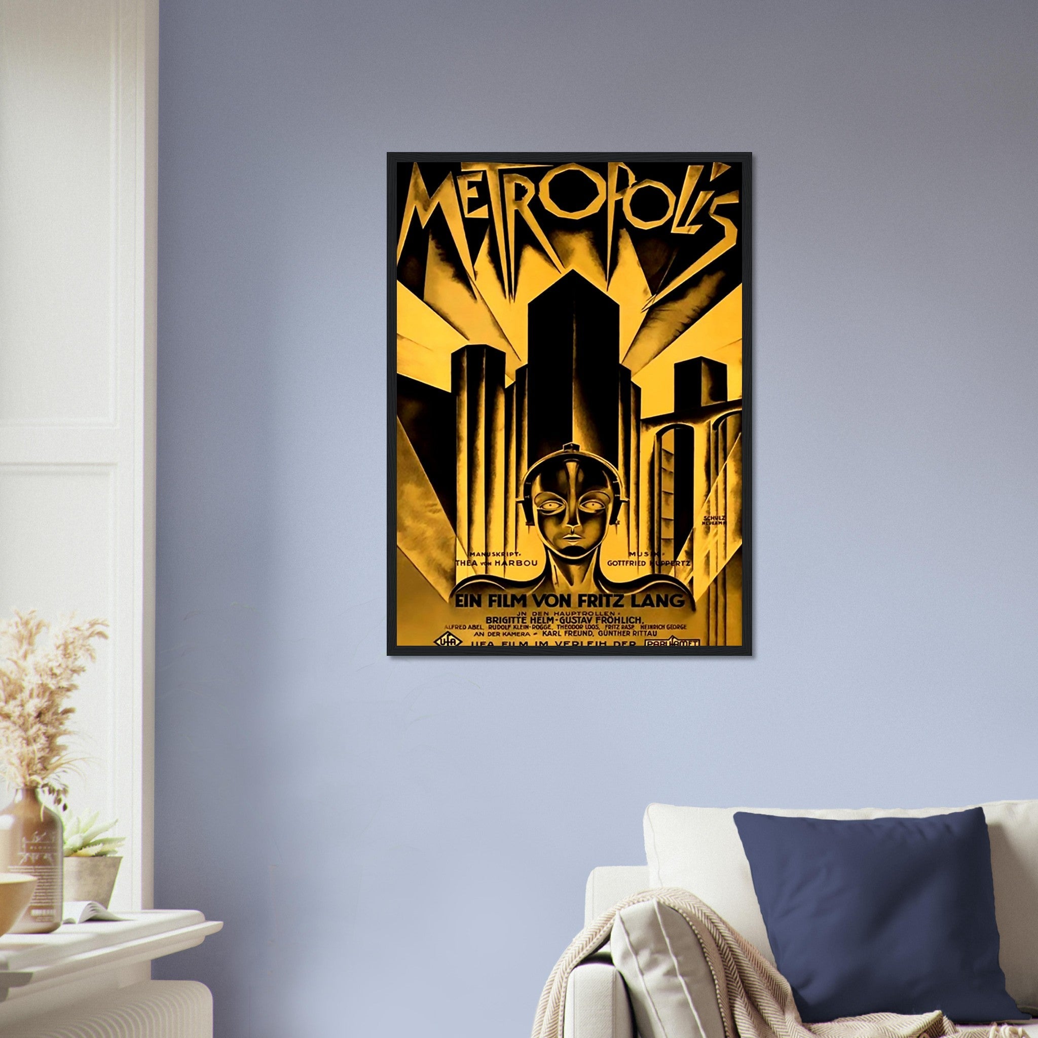 Metropolis Framed, Vintage Movie Framed 1927 Framed Film Art - Fritz Lang, Brigitte Helm, Alfred Abel - WallArtPrints4U