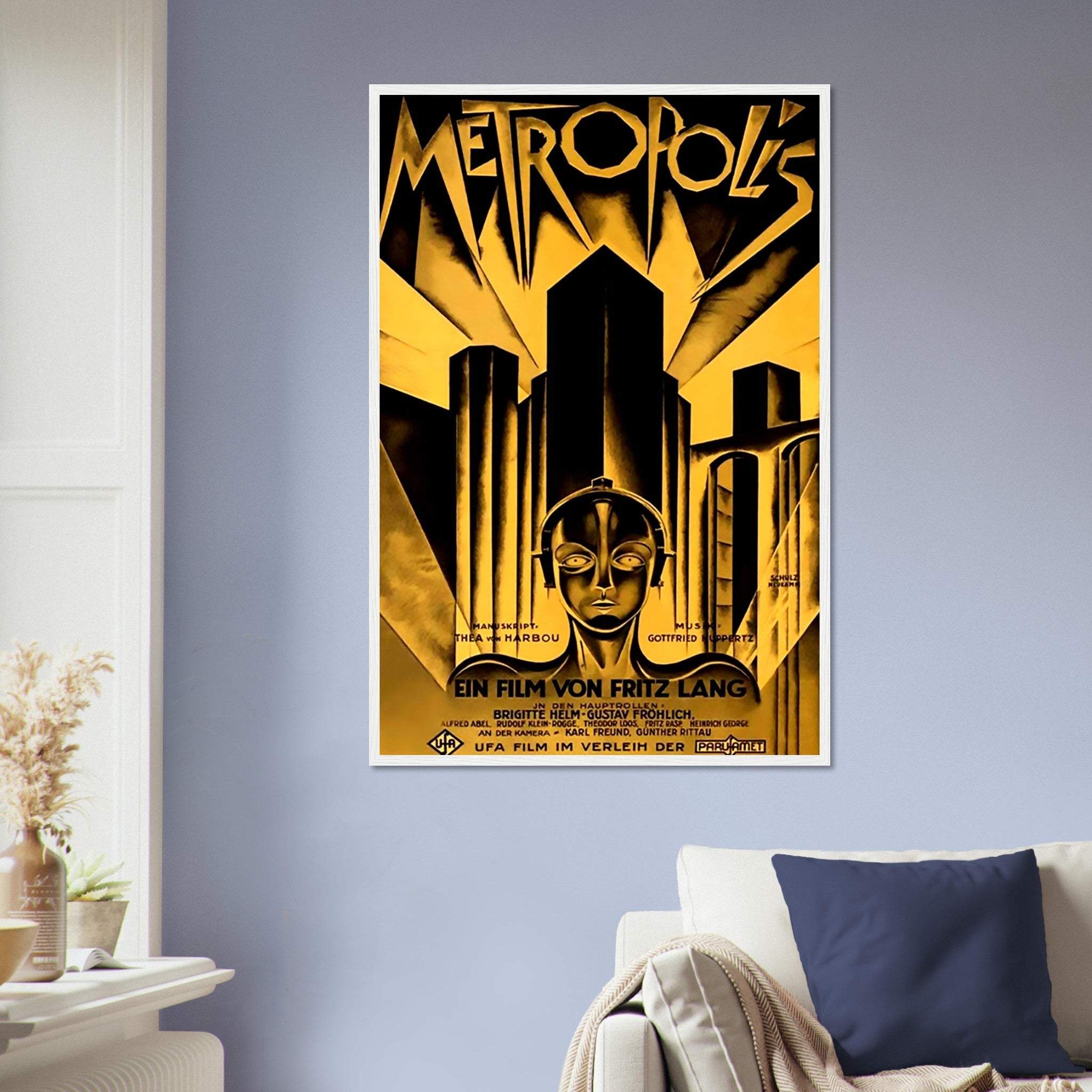 Metropolis Framed, Vintage Movie Framed 1927 Framed Film Art - Fritz Lang, Brigitte Helm, Alfred Abel - WallArtPrints4U